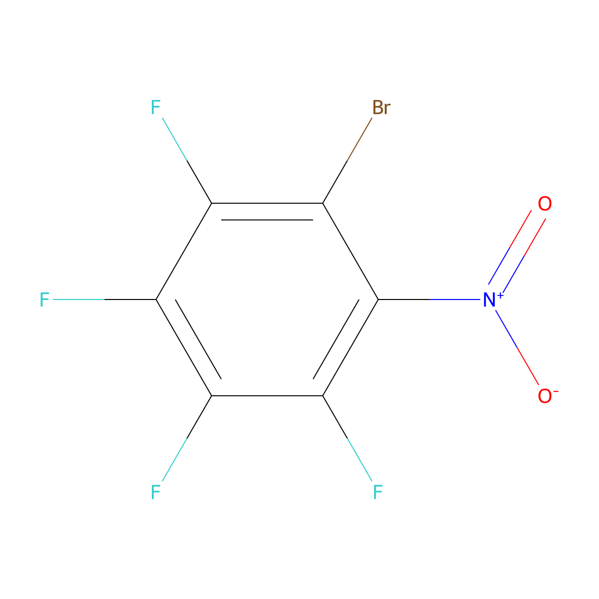 2-Bromo-3,4,5,6-tetrafluoronitrobenzene molecular structure, CAS 5580-83-6