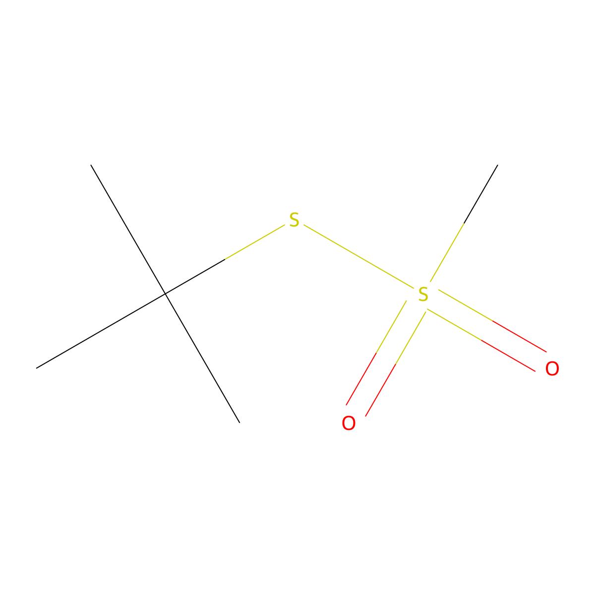 S-(1,1-Dimethylethyl) methanesulfonothioate molecular structure, CAS 55800-41-4