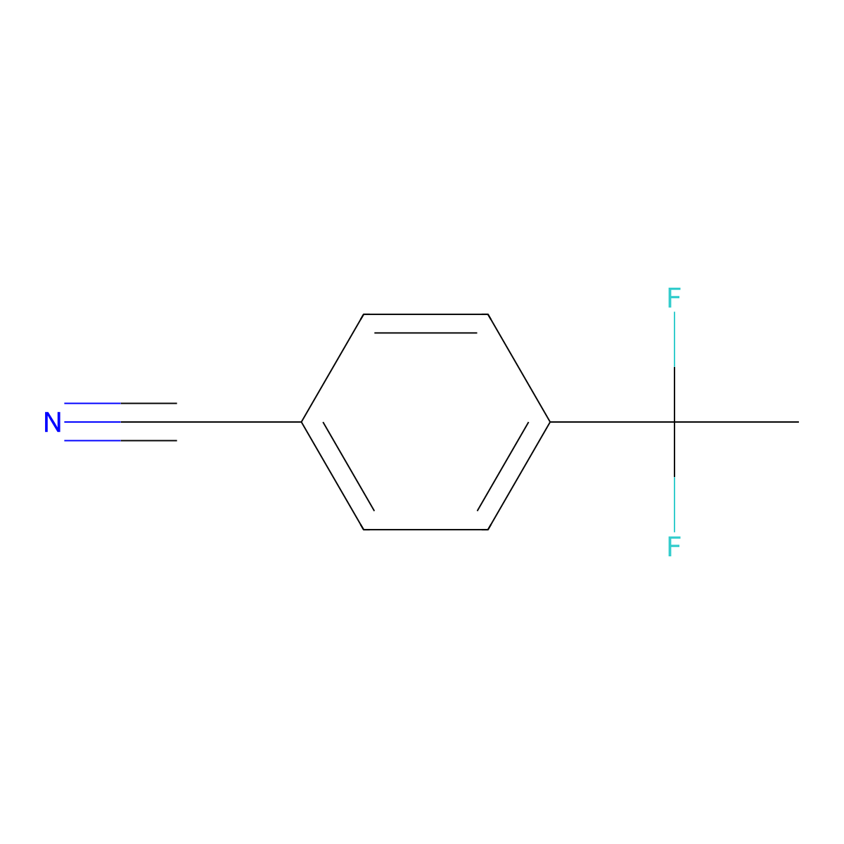 4-(1,1-Difluoroethyl)benzonitrile molecular structure, CAS 55805-05-5