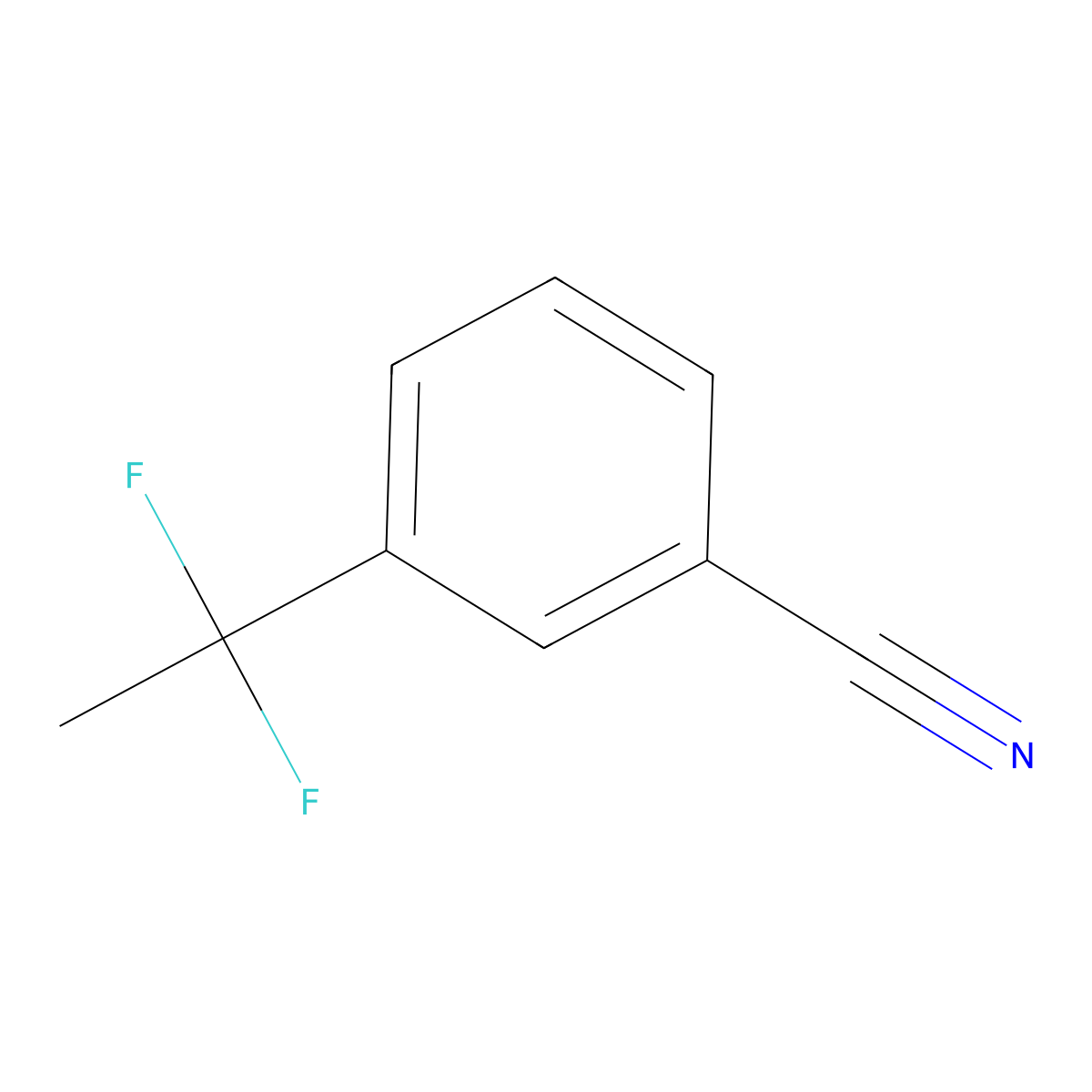 3-(1,1-Difluoroethyl)benzonitrile molecular structure, CAS 55805-06-6
