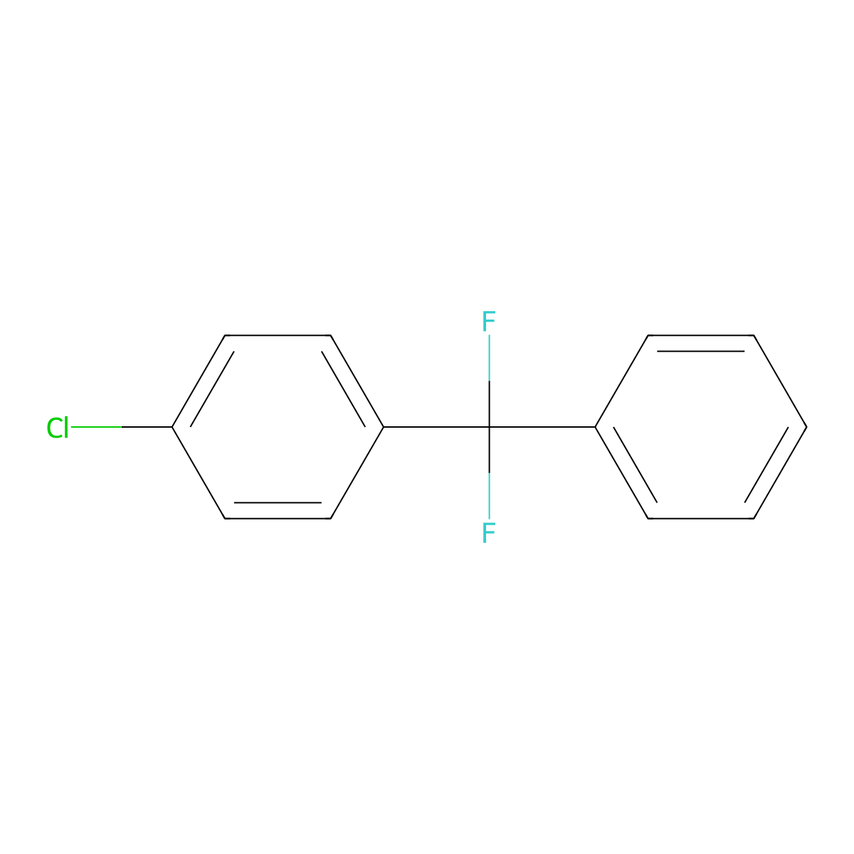 1-Chloro-4-[difluoro(phenyl)methyl]benzene molecular structure, CAS 55805-07-7