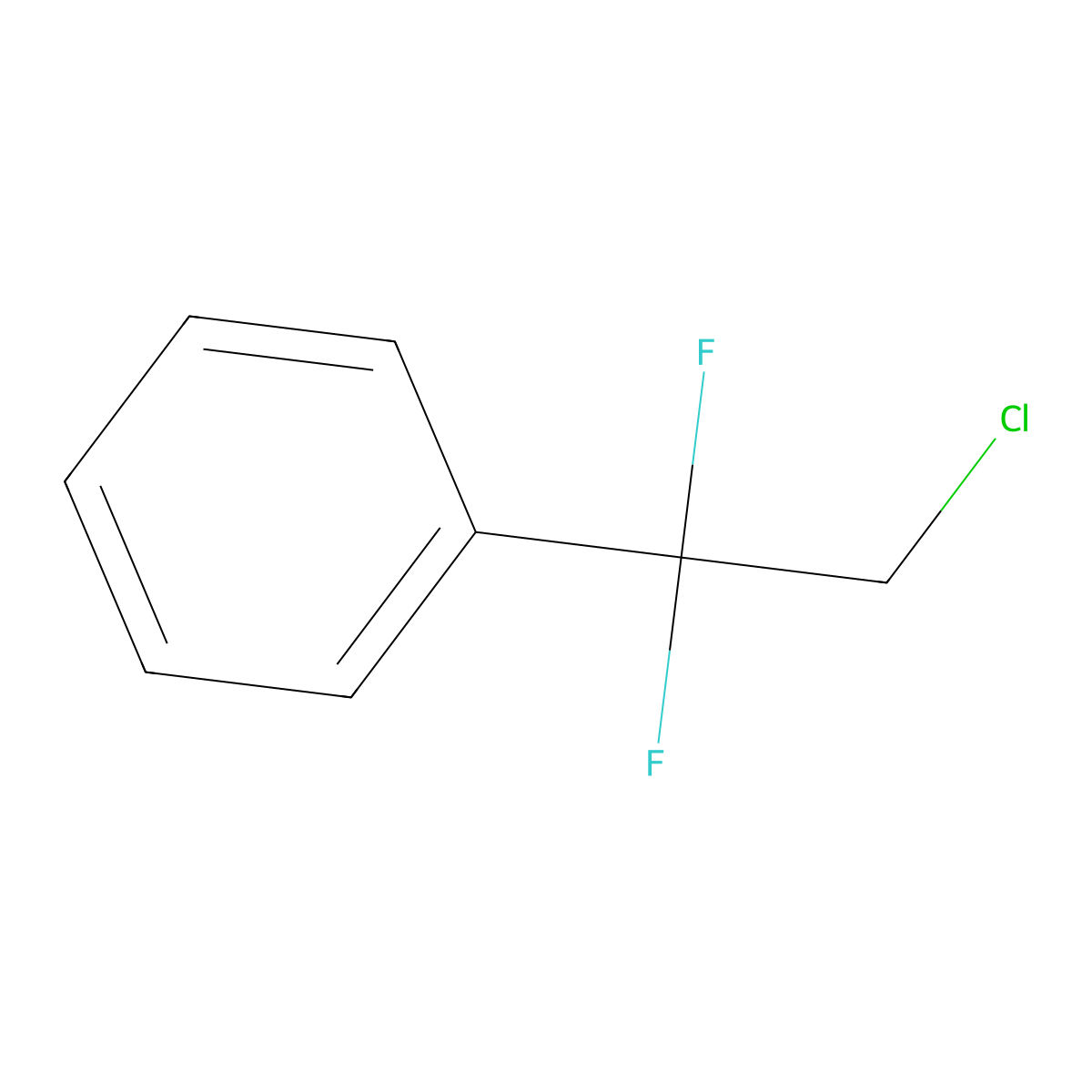 (2-Chloro-1,1-difluoroethyl)benzene molecular structure, CAS 55805-08-8