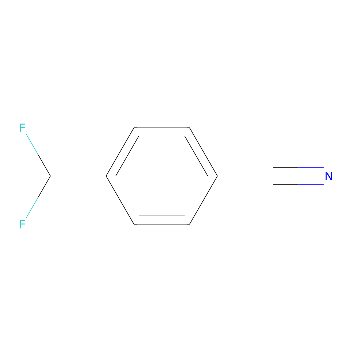 4-(Difluoromethyl)benzonitrile molecular structure, CAS 55805-10-2