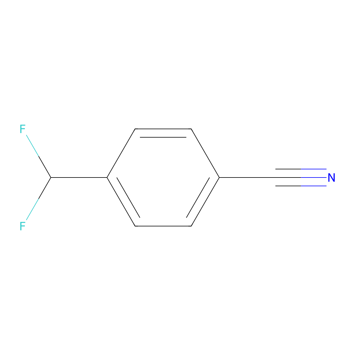 4-(Difluoromethyl)benzonitrile molecular structure, CAS 55805-10-2