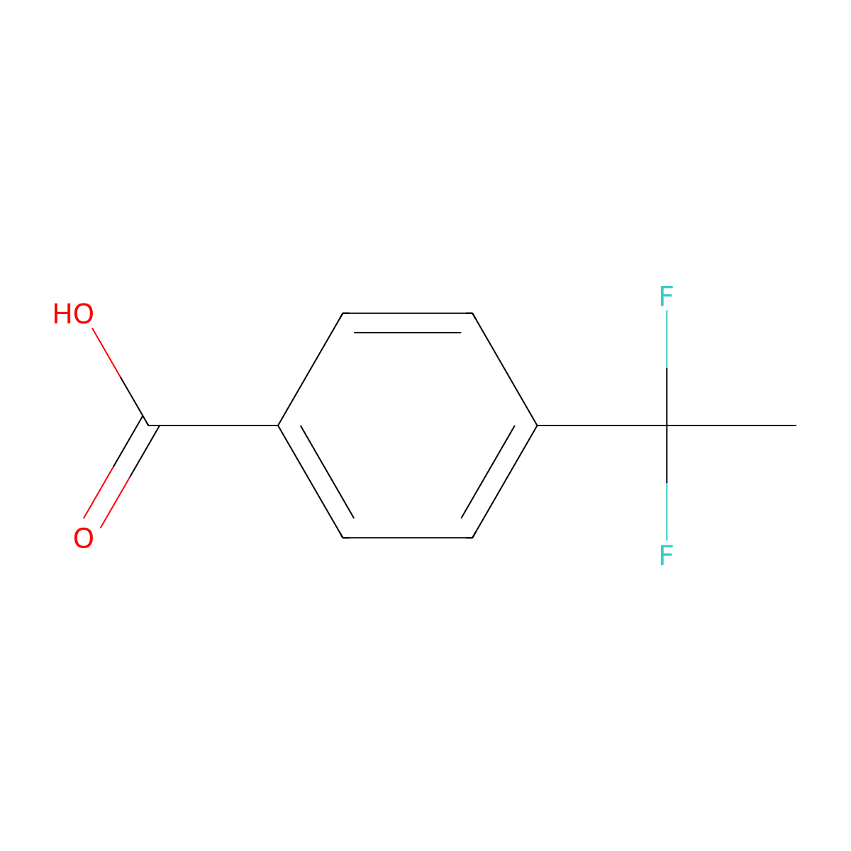 4-(1,1-Difluoroethyl)benzoic acid molecular structure, CAS 55805-14-6