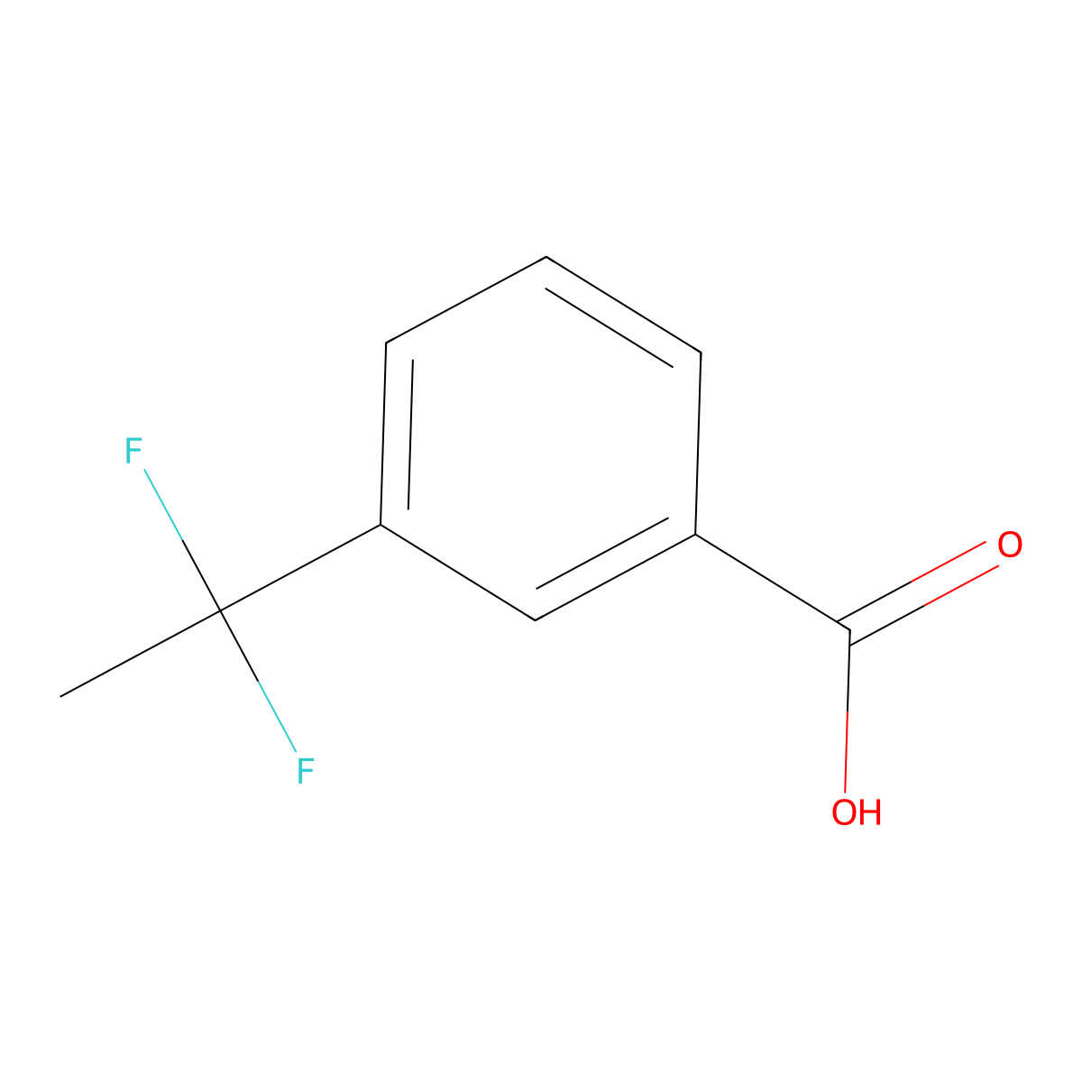 3-(1,1-Difluoroethyl)benzoic acid molecular structure, CAS 55805-17-9