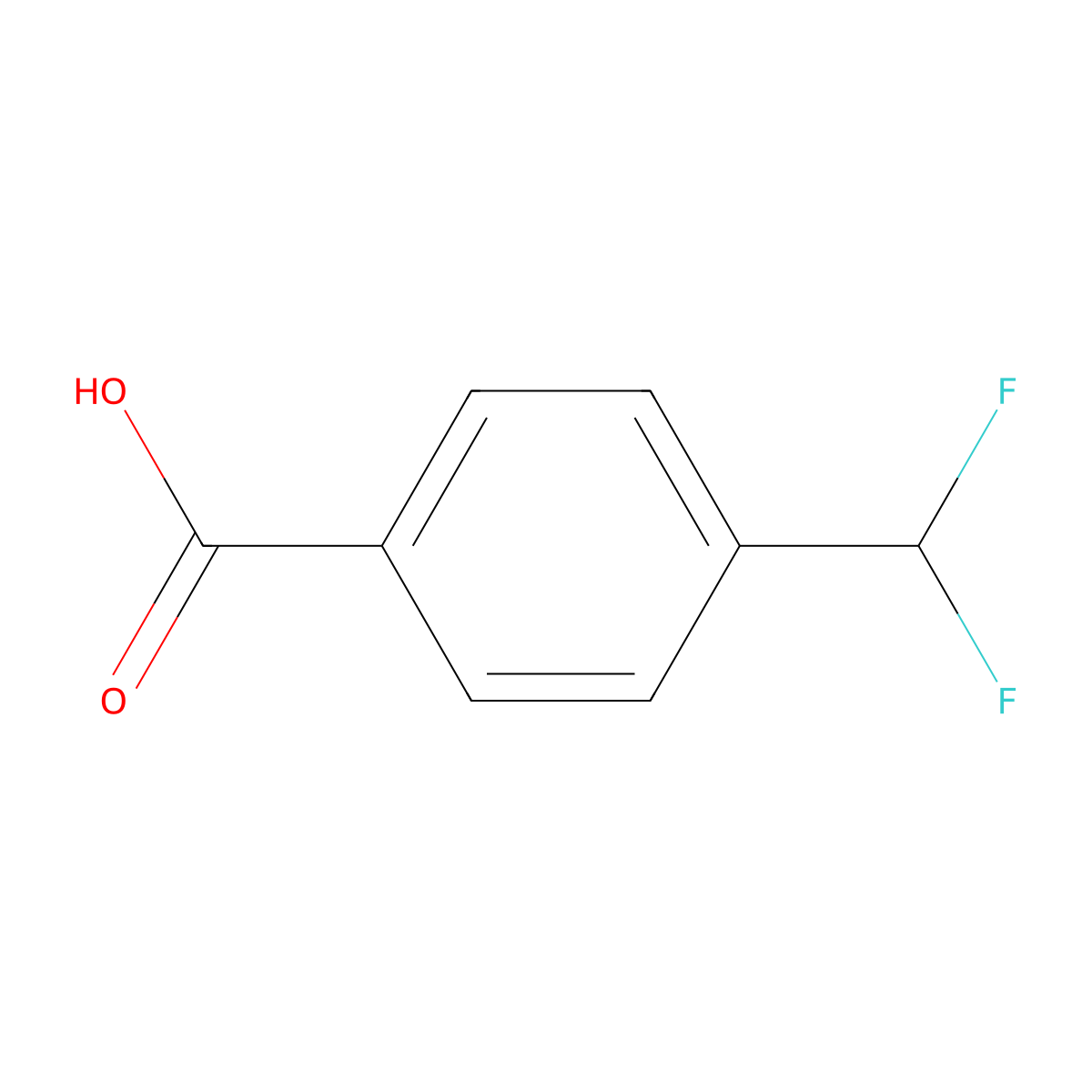 4-(Difluoromethyl)benzoic acid molecular structure, CAS 55805-21-5