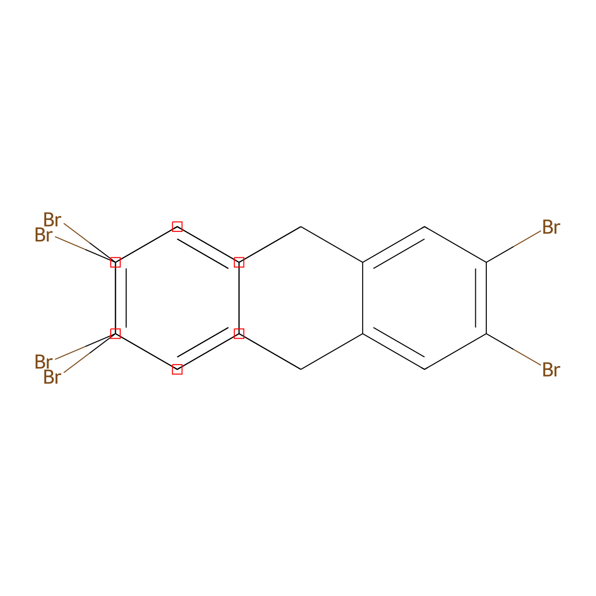 2,3,6,7,12,13-Hexabromotriptycene molecular structure, CAS 55805-81-7