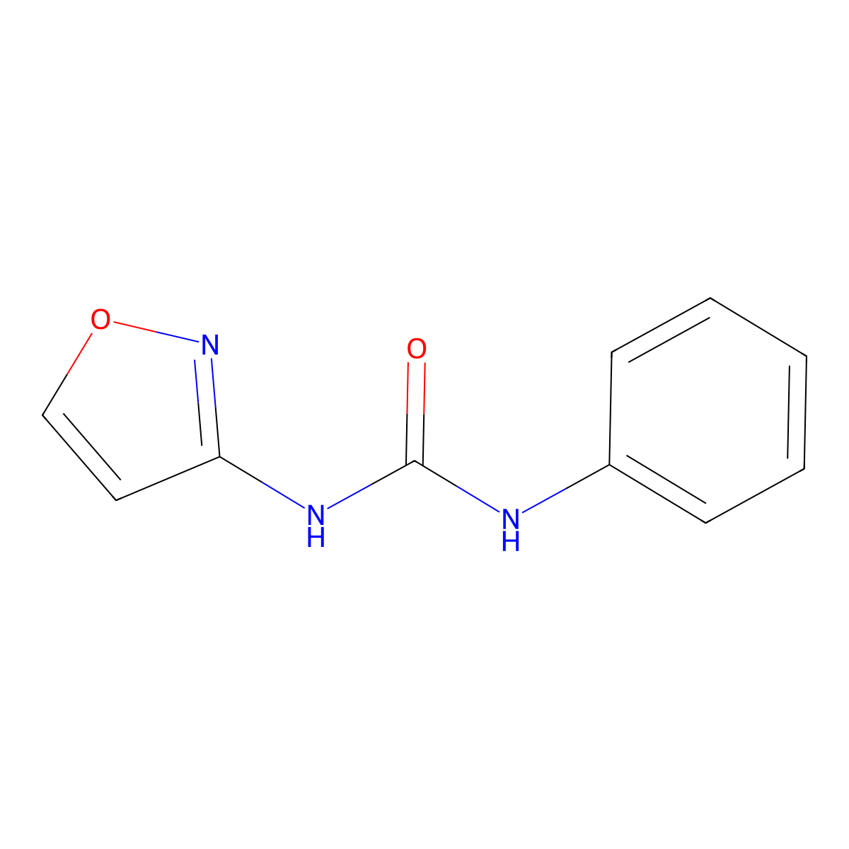 1-(Isoxazol-3-yl)-3-phenylurea molecular structure, CAS 55807-72-2