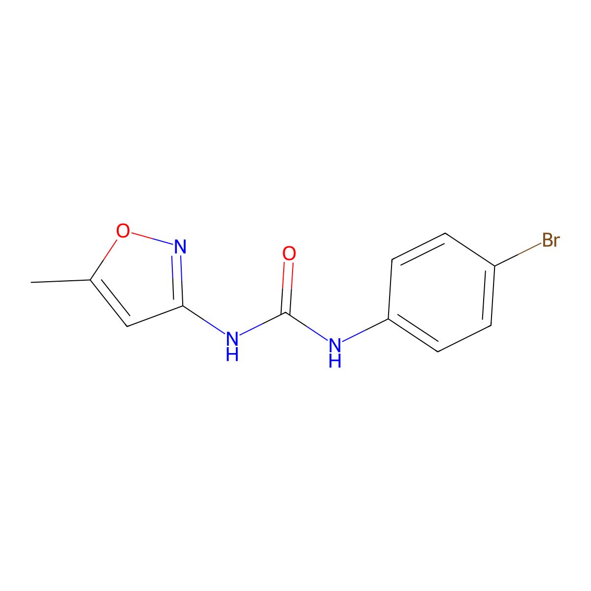 1-(4-Bromophenyl)-3-(5-methyl-1,2-oxazol-3-yl)urea molecular structure, CAS 55807-86-8