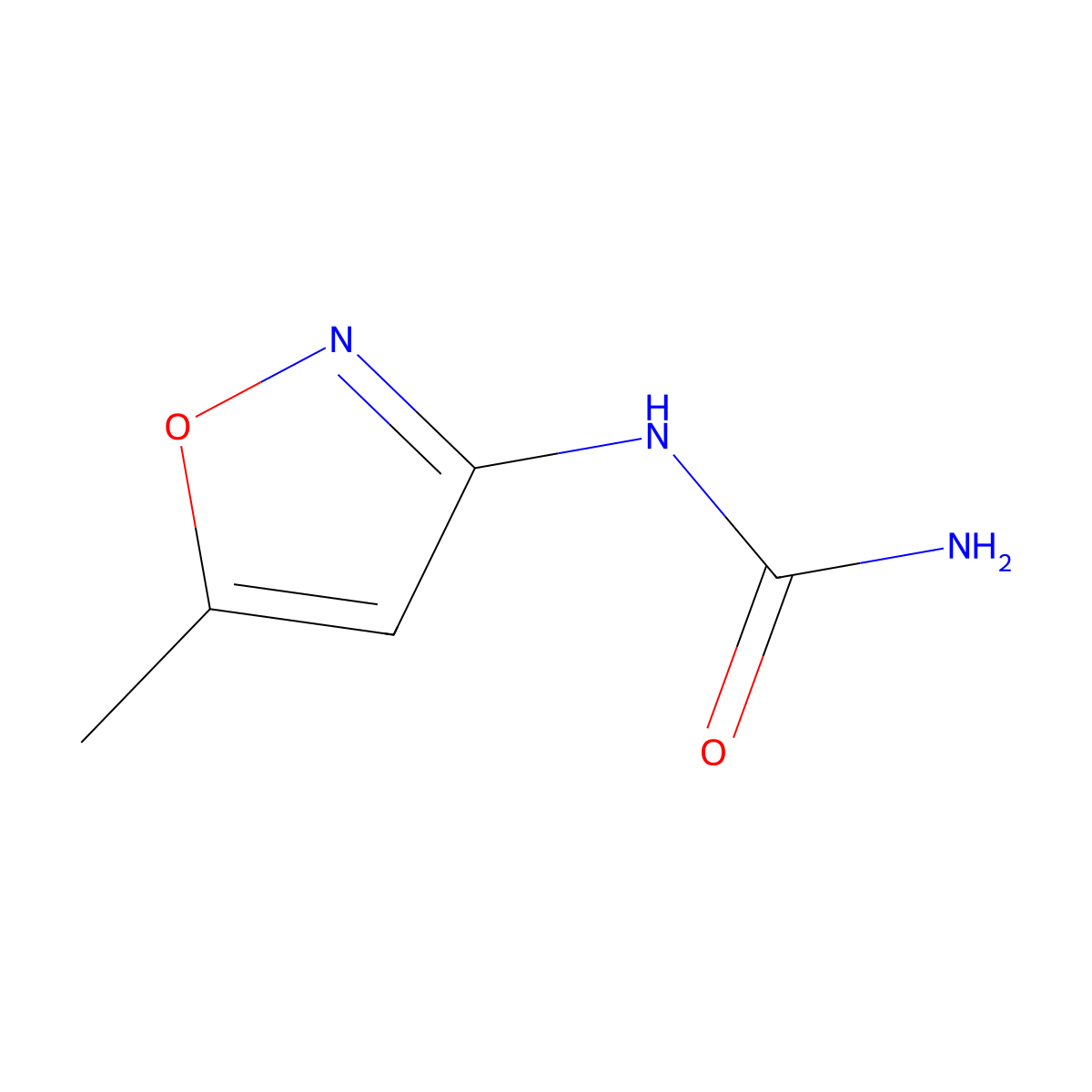 (5-Methyl-1,2-oxazol-3-yl)urea molecular structure, CAS 55808-26-9