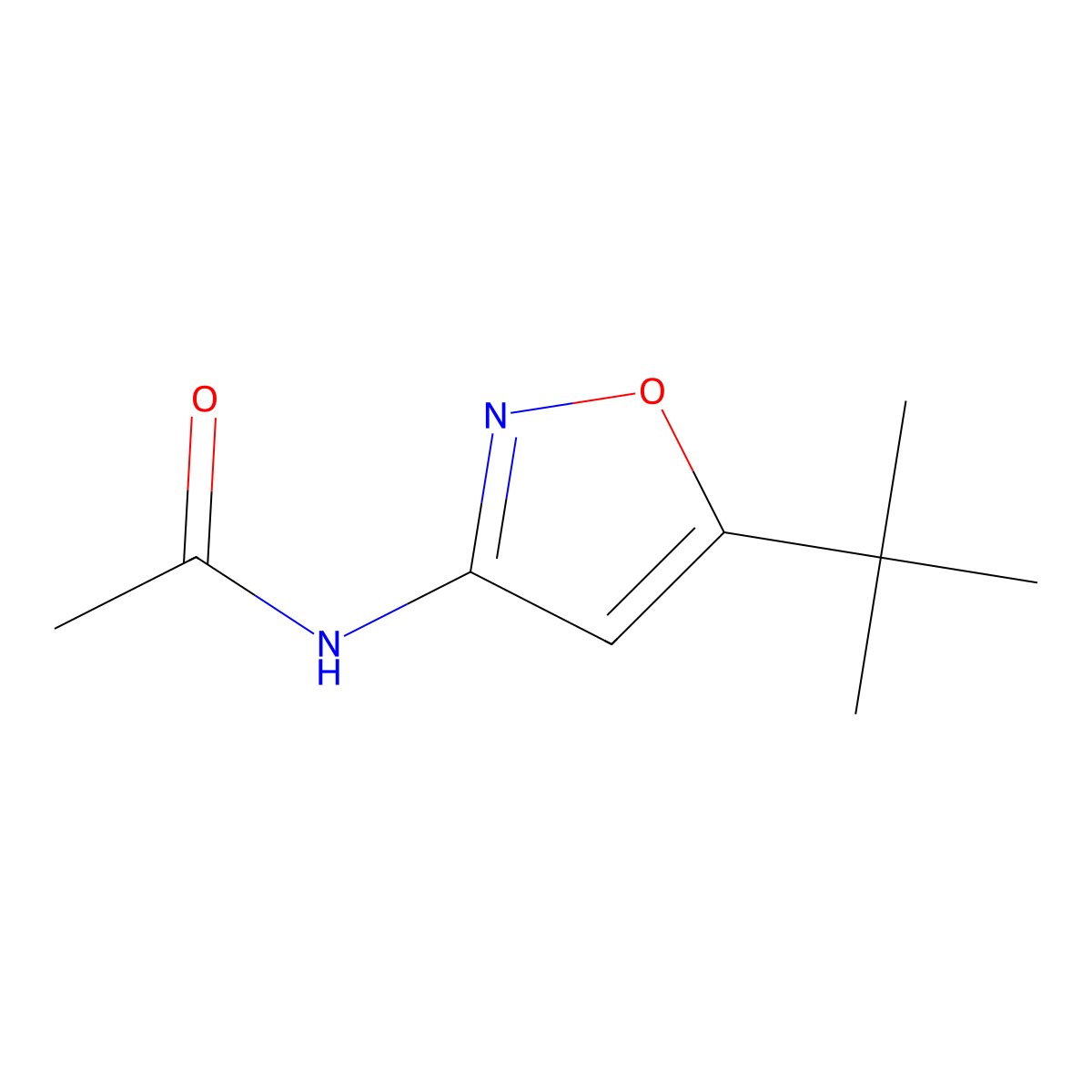 N-(5-tert-butyl-1,2-oxazol-3-yl)acetamide molecular structure, CAS 55809-20-6
