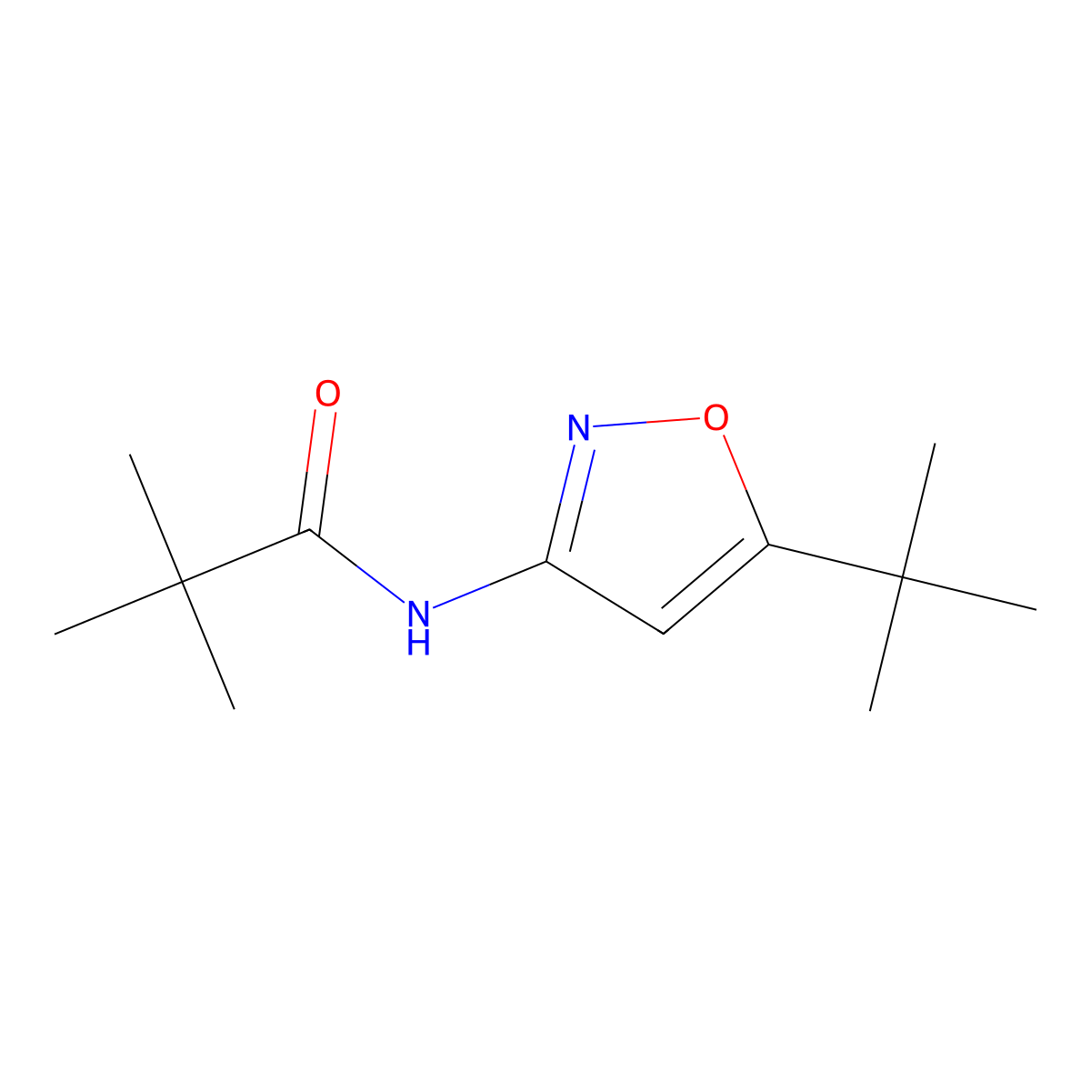 N-(5-tert-butyl-1,2-oxazol-3-yl)-2,2-dimethylpropanamide molecular structure, CAS 55809-29-5