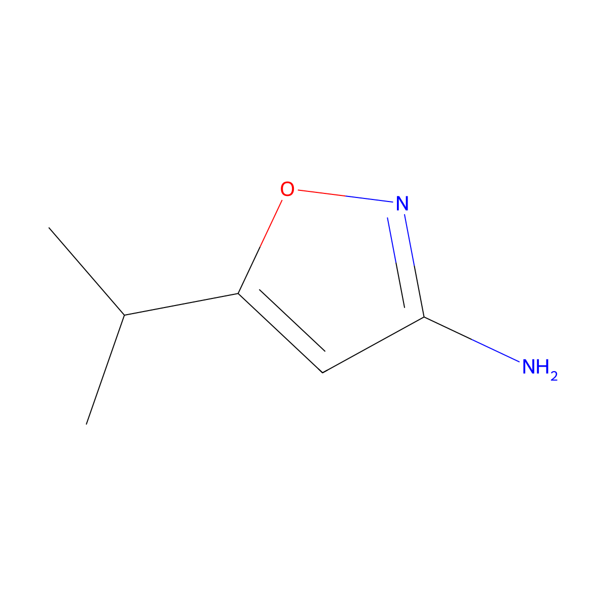 5-(Propan-2-yl)-1,2-oxazol-3-amine molecular structure, CAS 55809-38-6
