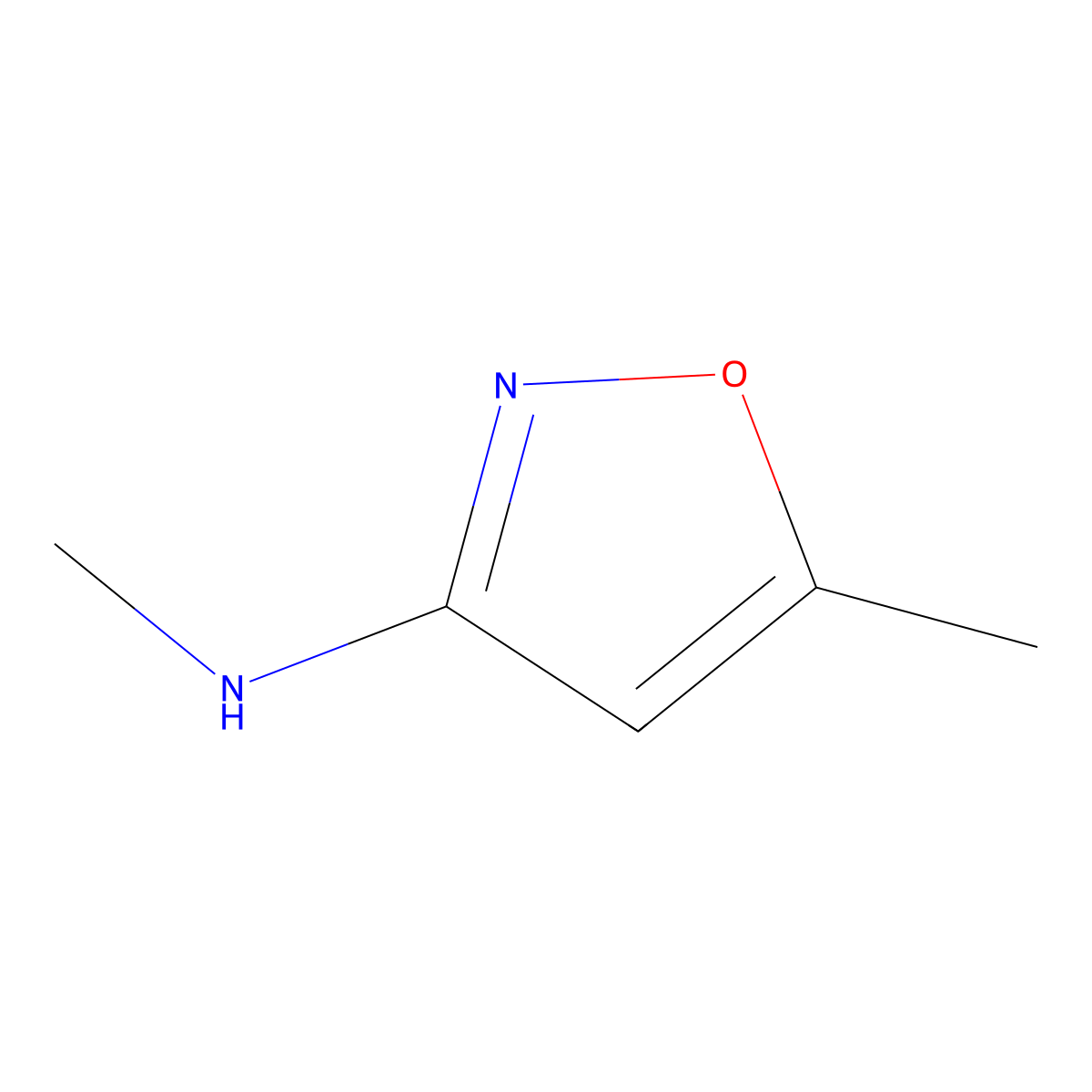 N,5-Dimethyl-1,2-oxazol-3-amine molecular structure, CAS 55809-40-0