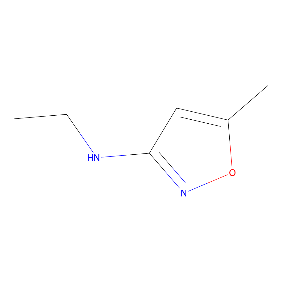 N-ethyl-5-methylisoxazol-3-amine molecular structure, CAS 55809-48-8