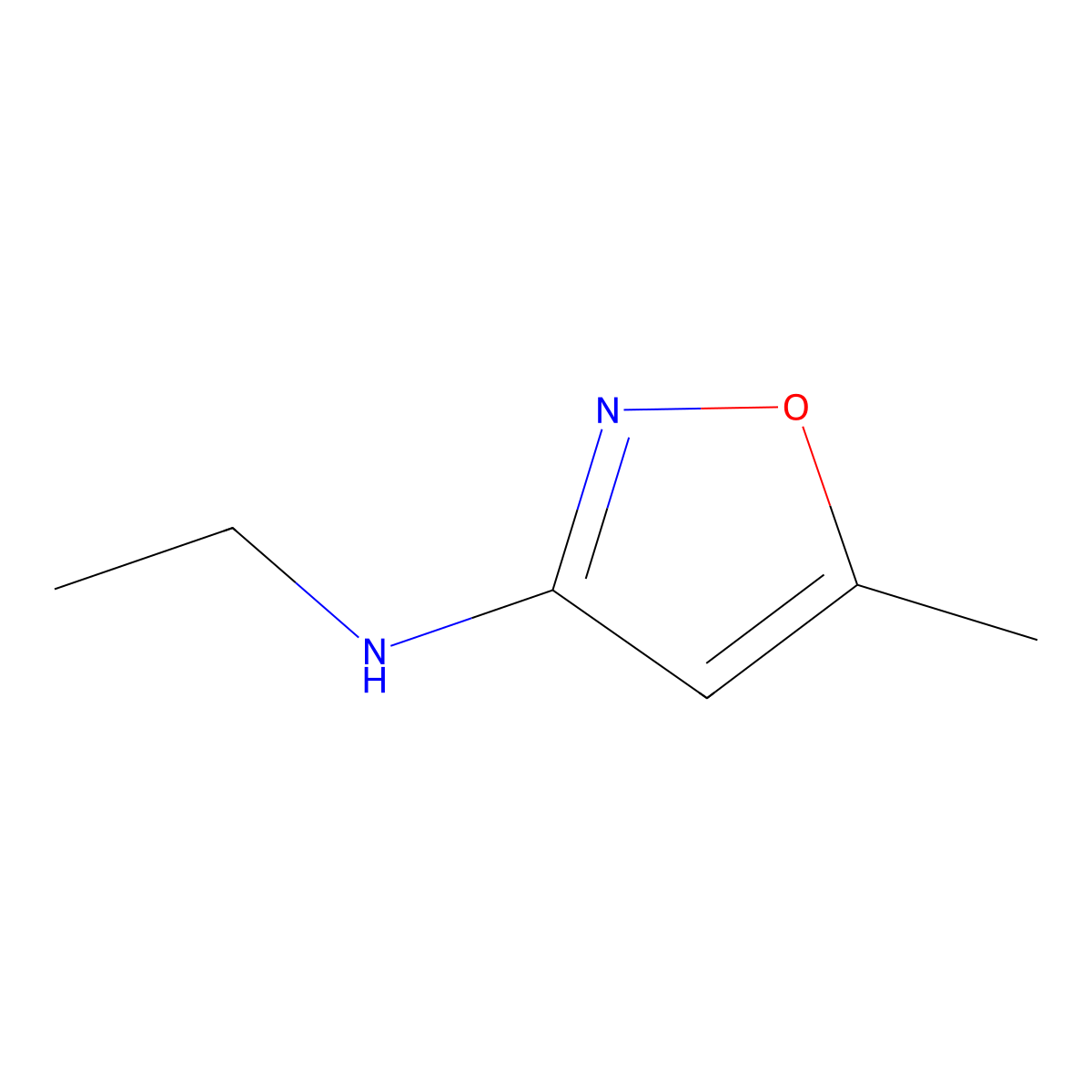 N-ethyl-5-methylisoxazol-3-amine molecular structure, CAS 55809-48-8