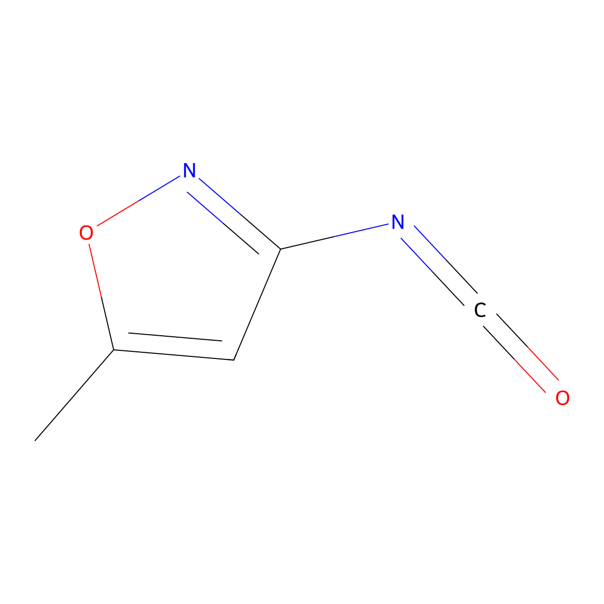 3-Isocyanato-5-methyl-1,2-oxazole molecular structure, CAS 55809-54-6
