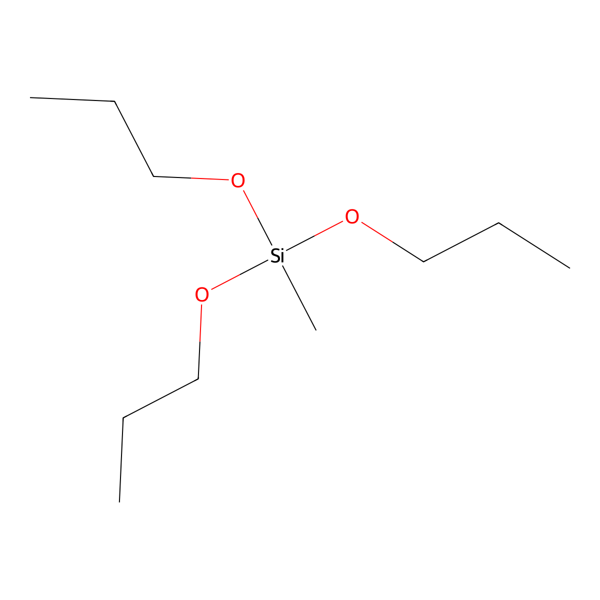 Methyltripropoxysilane molecular structure, CAS 5581-66-8