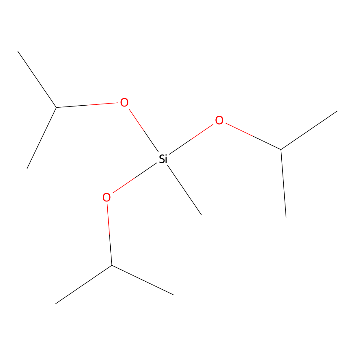 Methyltris(1-methylethoxy)silane molecular structure, CAS 5581-67-9