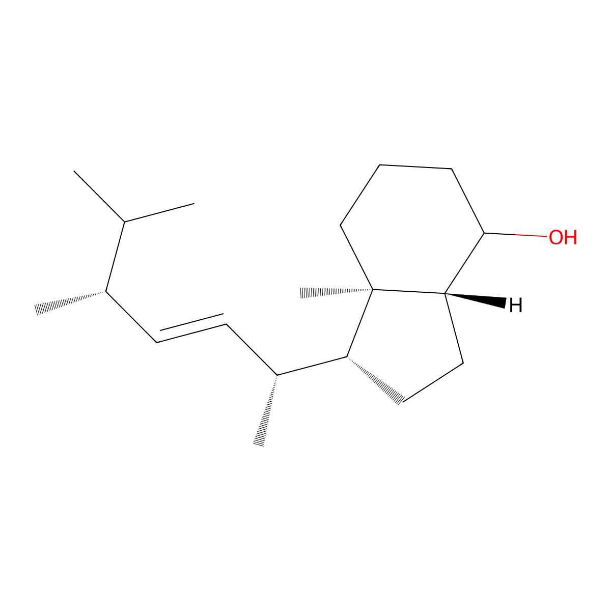 (1R,3aR,7aR)-1-[(2R,5R)-5,6-dimethylhept-3-en-2-yl]-7a-methyl-1,2,3,3a,4,5,6,7-octahydroinden-4-ol molecular structure, CAS 55812-82-3