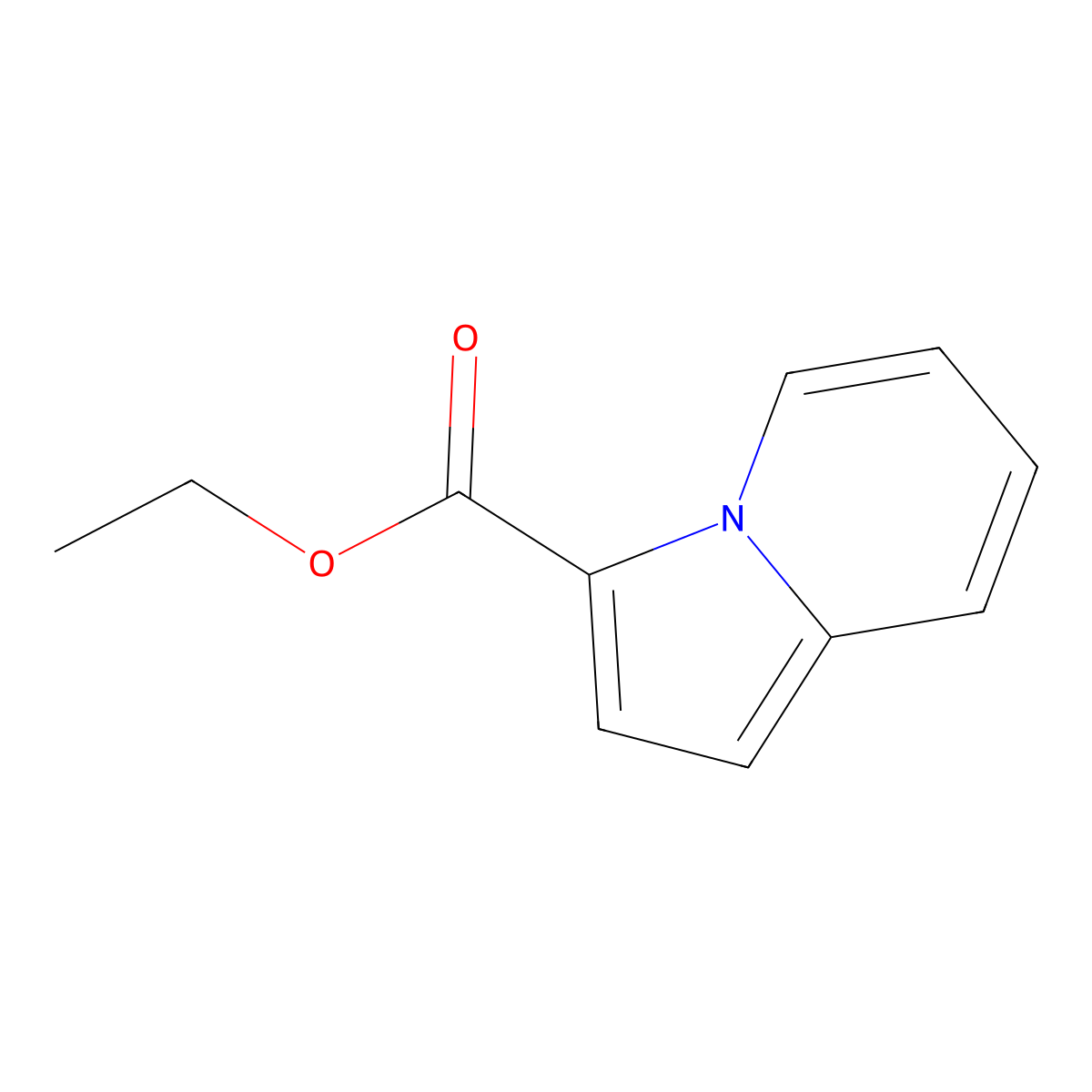 Ethyl indolizine-3-carboxylate molecular structure, CAS 55814-14-7
