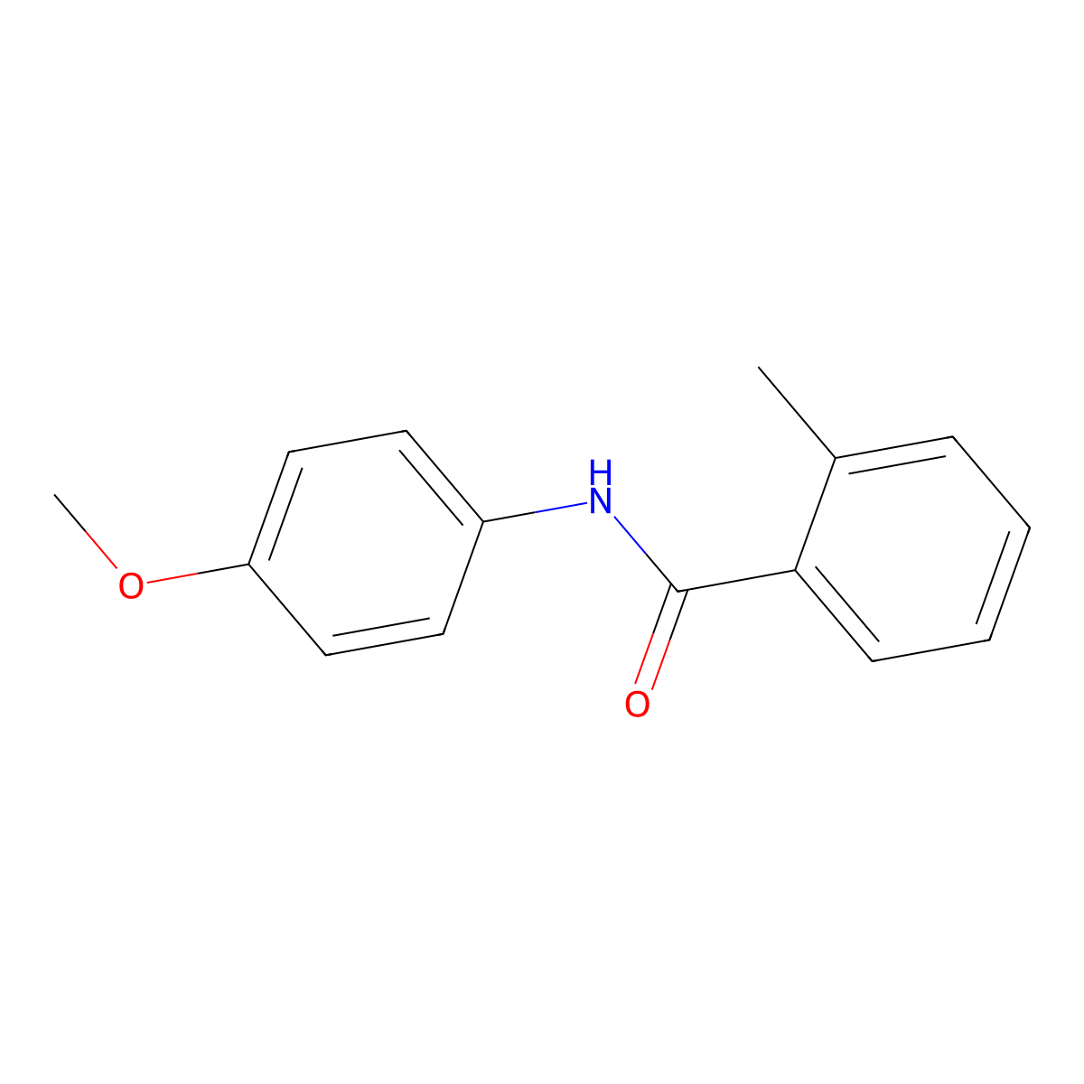 N-(4-methoxyphenyl)-2-methylbenzamide molecular structure, CAS 55814-36-3