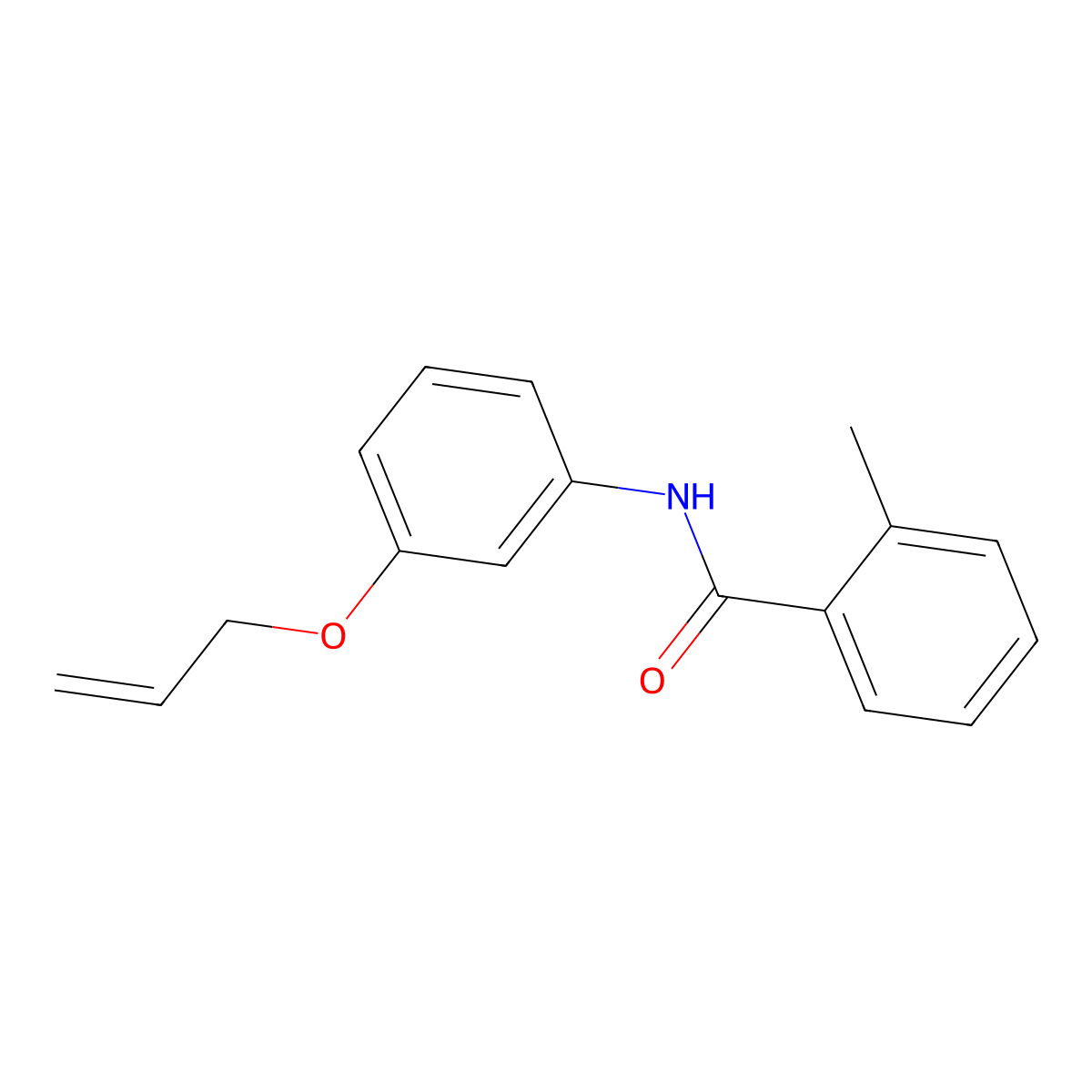 N-[3-(allyloxy)phenyl]-2-methylbenzamide molecular structure, CAS 55814-47-6
