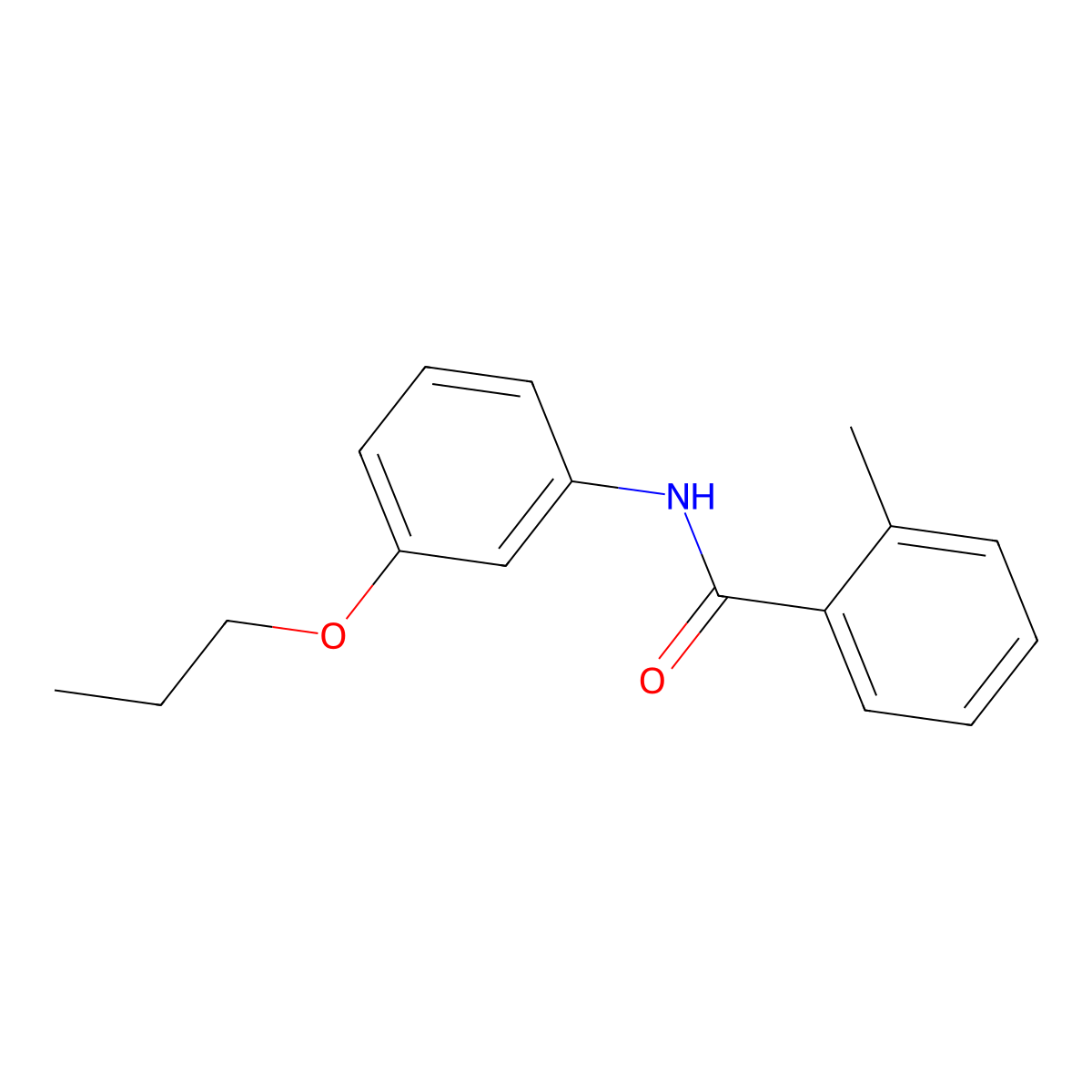 2-methyl-N-(3-propoxyphenyl)benzamide molecular structure, CAS 55814-51-2