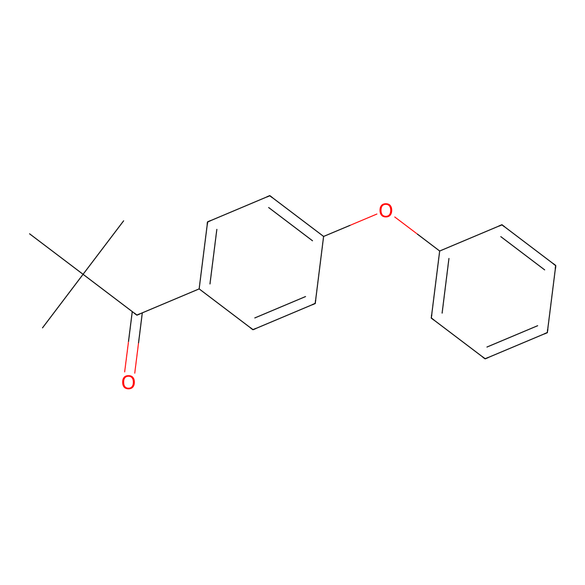 1-Propanone, 2,2-dimethyl-1-(4-phenoxyphenyl)- molecular structure, CAS 55814-54-5