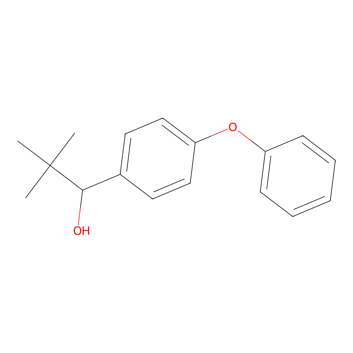 2,2-Dimethyl-1-(4-phenoxyphenyl)propan-1-ol molecular structure, CAS 55814-62-5