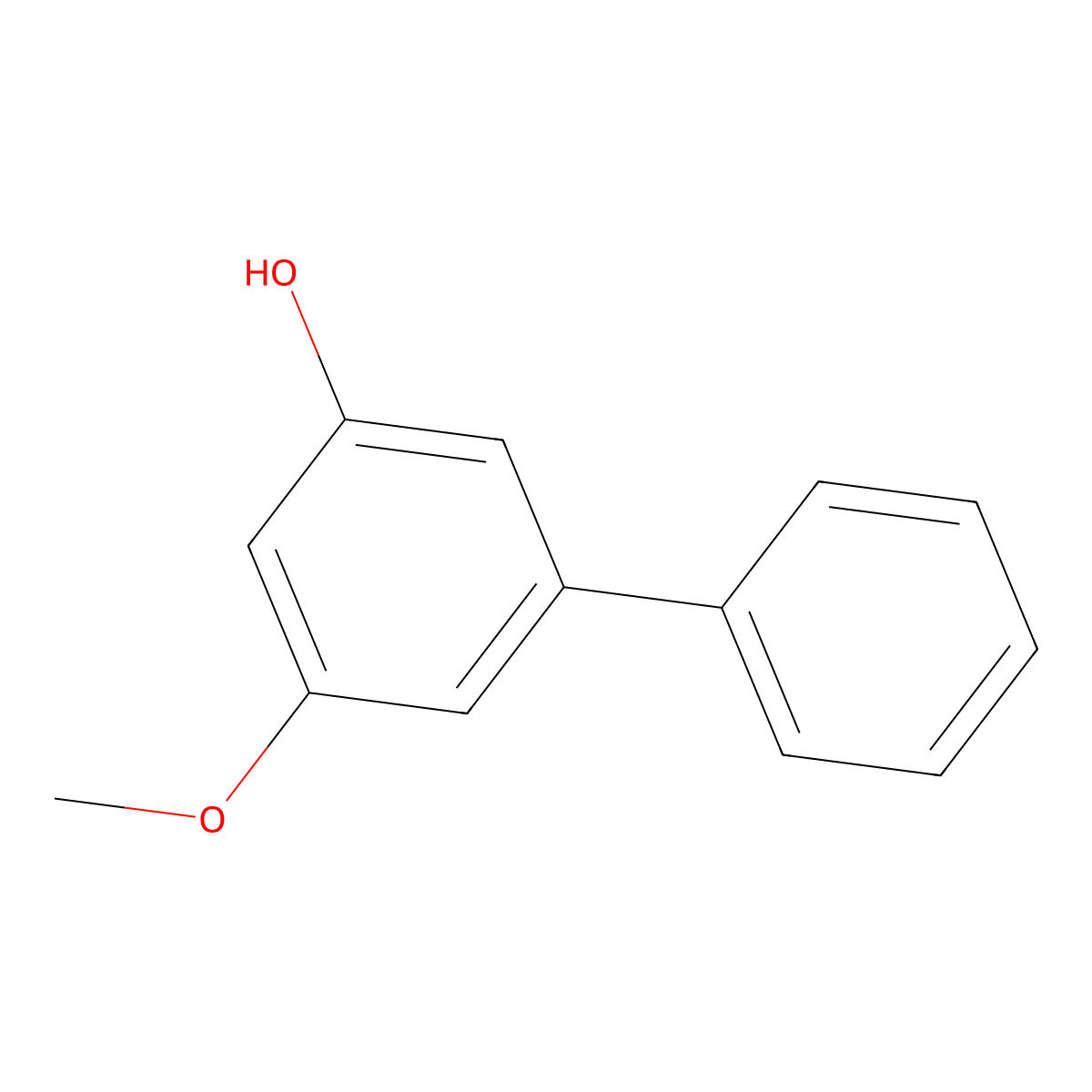 3-Hydroxy-5-methoxybiphenyl molecular structure, CAS 55814-99-8