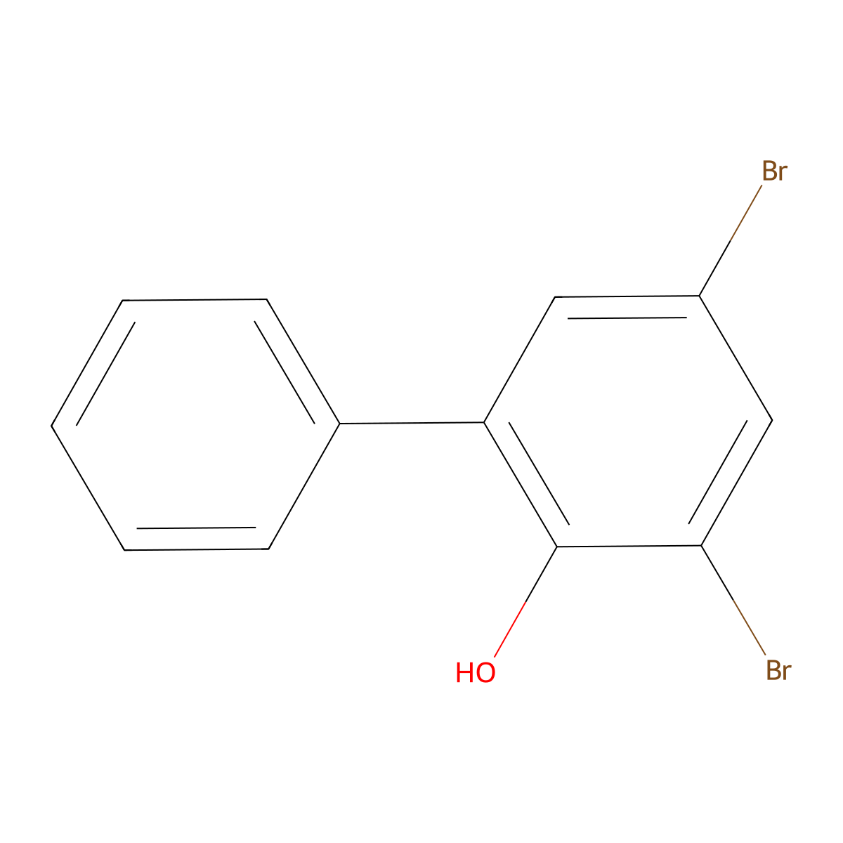 2,4-Dibromo-6-phenylphenol molecular structure, CAS 55815-20-8