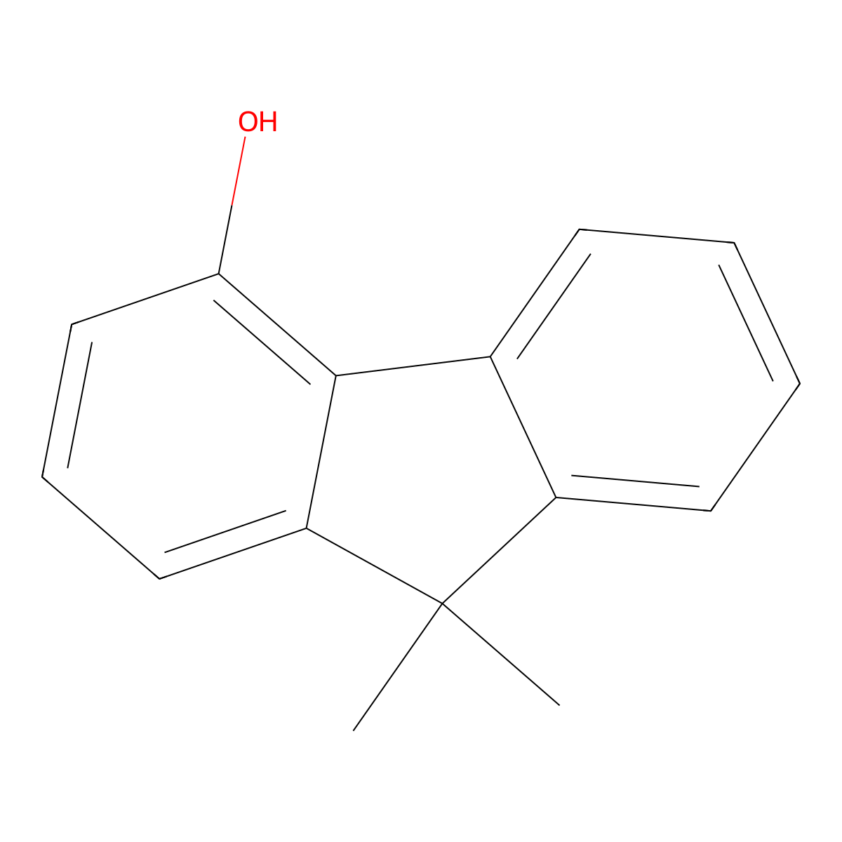 9,9-Dimethyl-9H-fluoren-4-ol molecular structure, CAS 55815-54-8