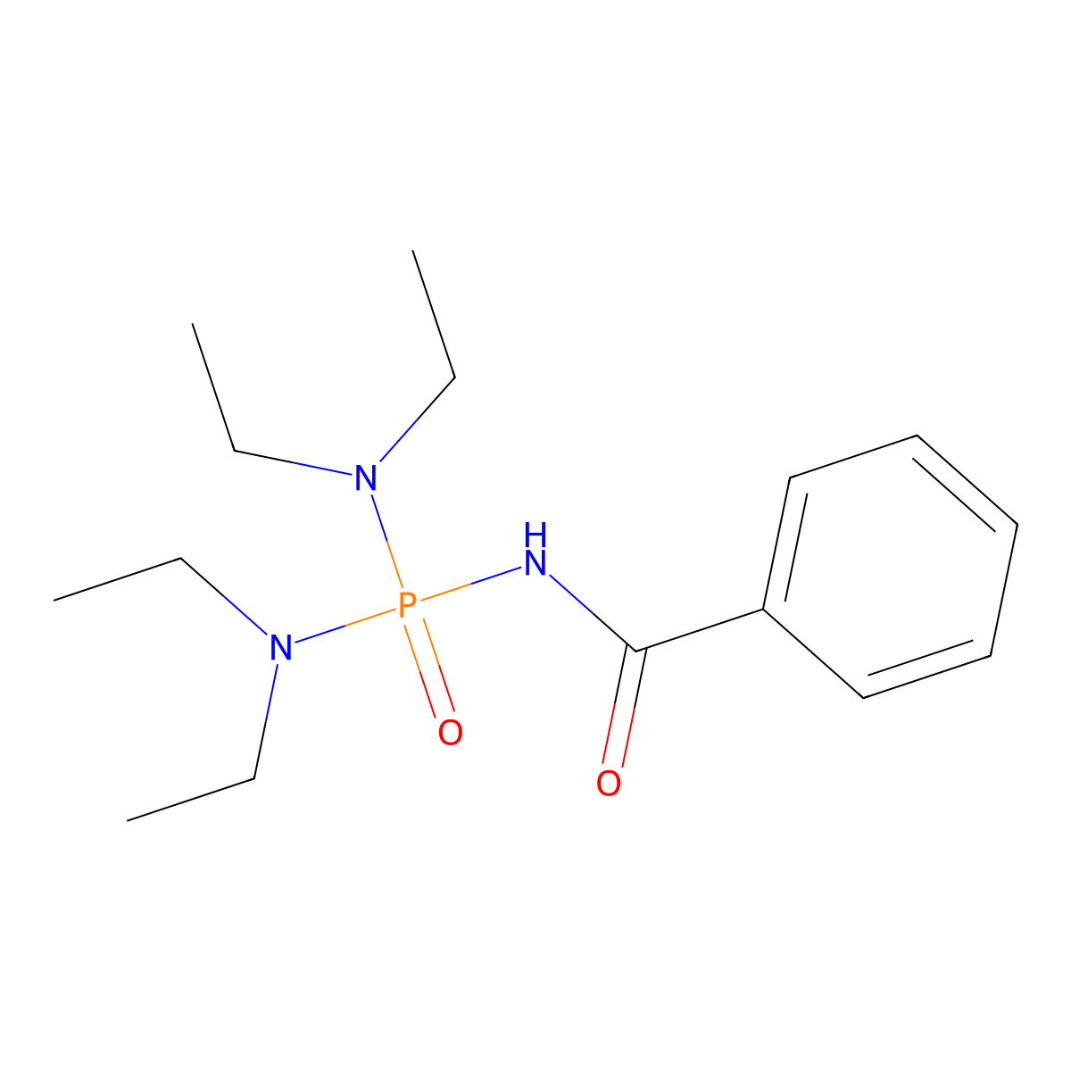 N-[bis(diethylamino)phosphoryl]benzamide molecular structure, CAS 55819-63-1