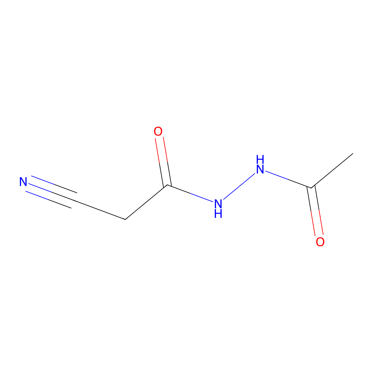 N'-acetyl-2-cyanoacetohydrazide molecular structure, CAS 55819-76-6