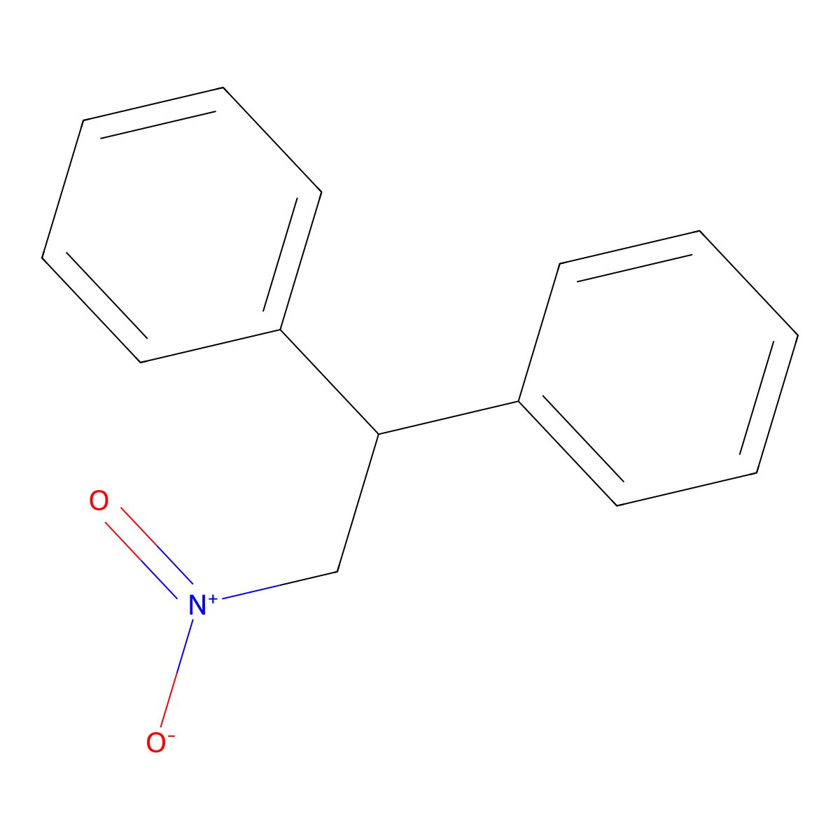 Benzene, 1,1'-(2-nitroethylidene)bis- molecular structure, CAS 5582-87-6