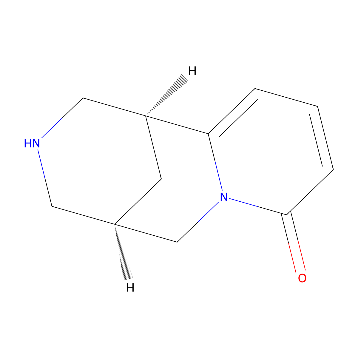 (1S,5R)-1,2,3,4,5,6-Hexahydro-1,5-methano-8H-pyrido(1,2-a)(1,5)diazocin-8-one molecular structure, CAS 55821-72-2