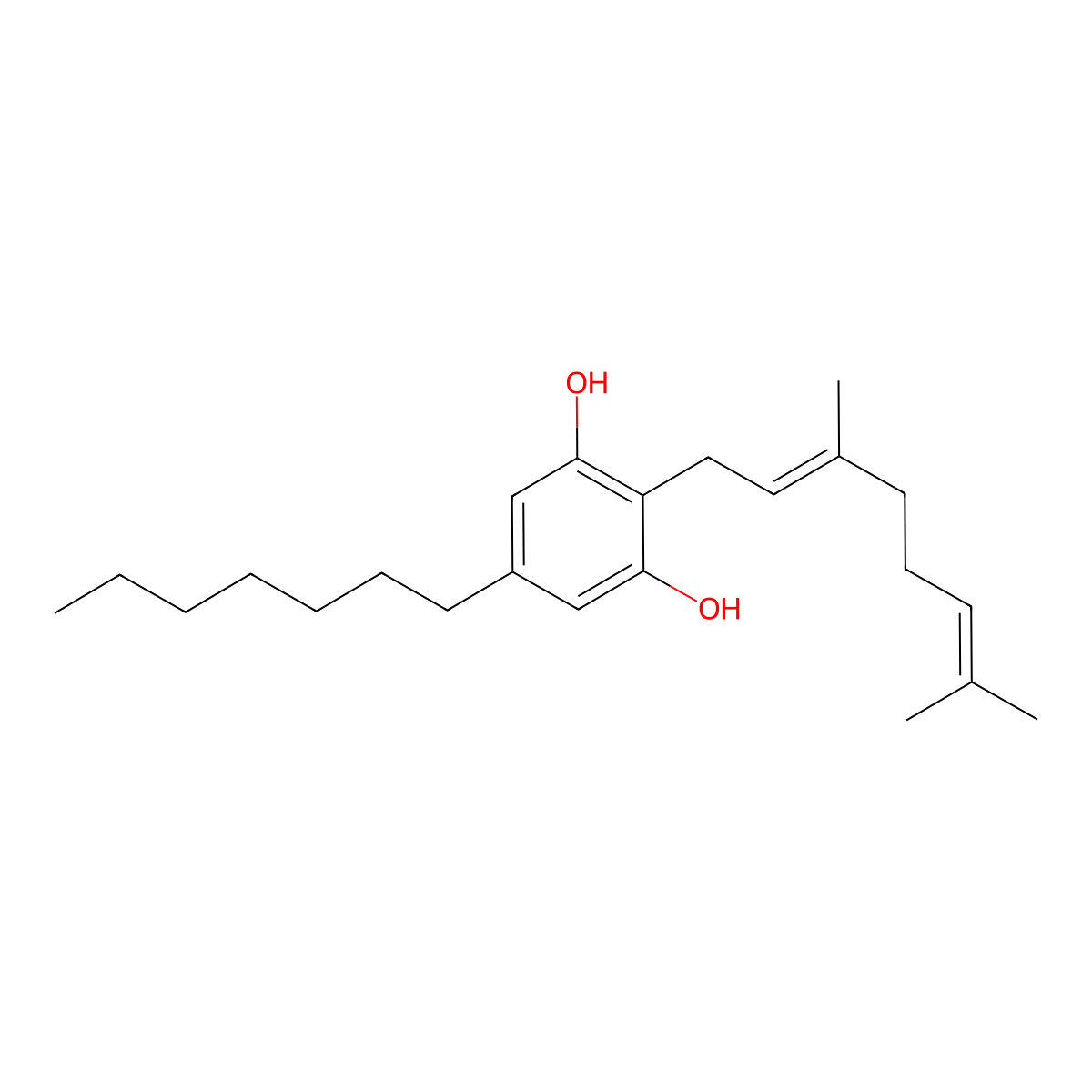 Cannabigerophorol molecular structure, CAS 55824-15-2