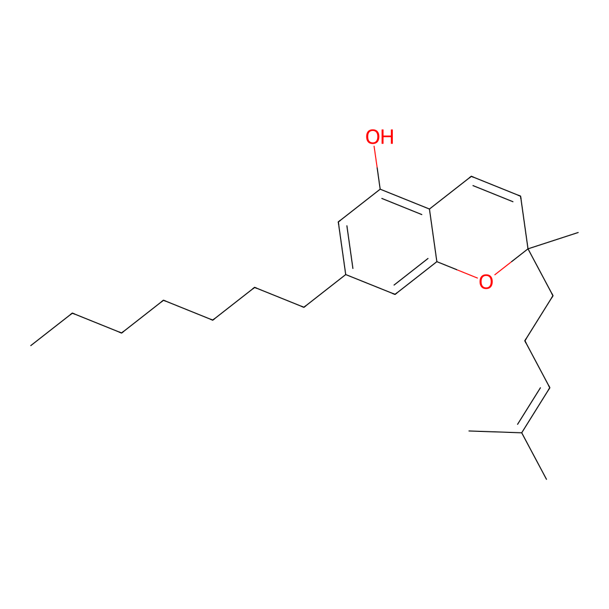 (+/-)-Cannabichromephorol molecular structure, CAS 55824-16-3