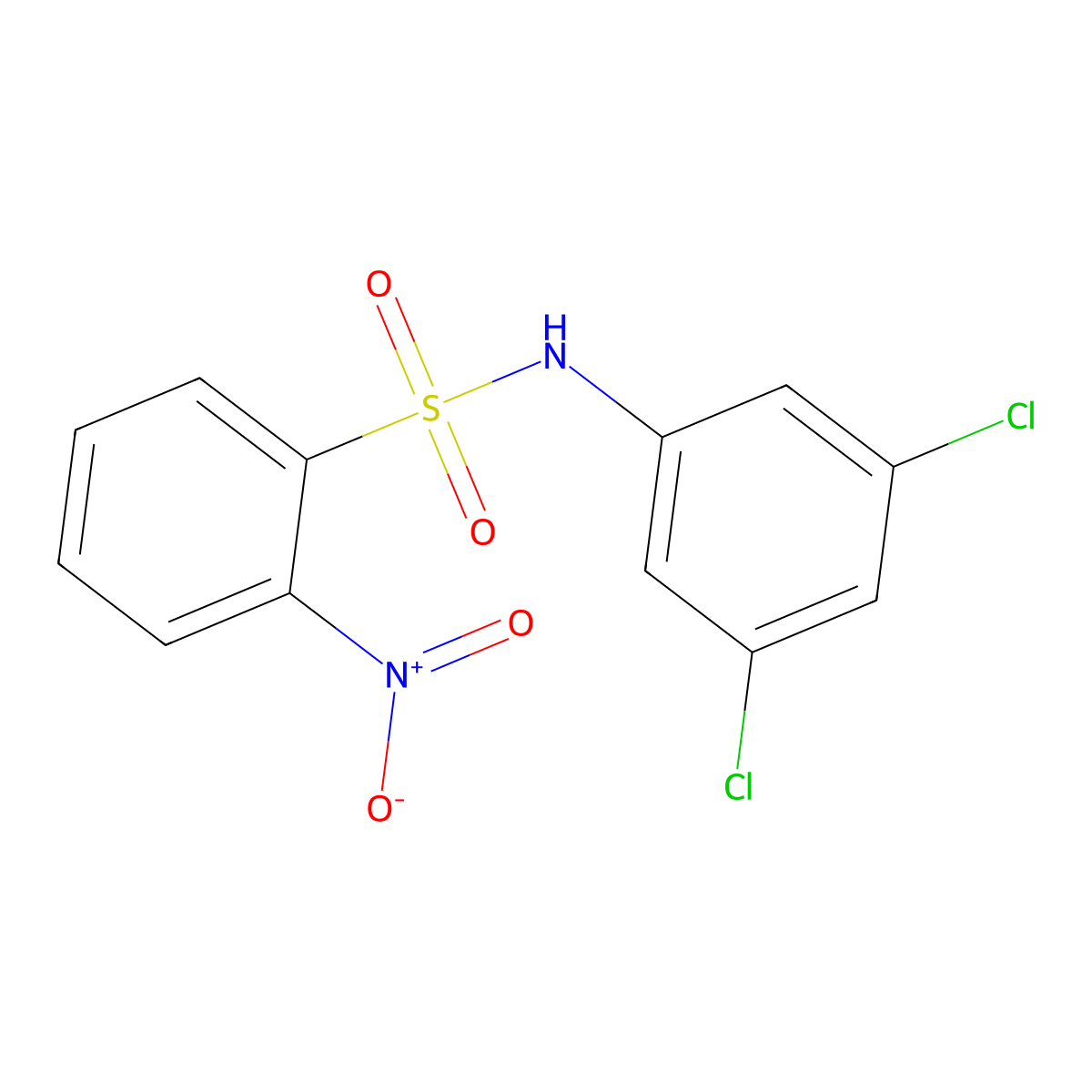 N-(3,5-dichlorophenyl)-2-nitrobenzenesulfonamide molecular structure, CAS 55825-27-9