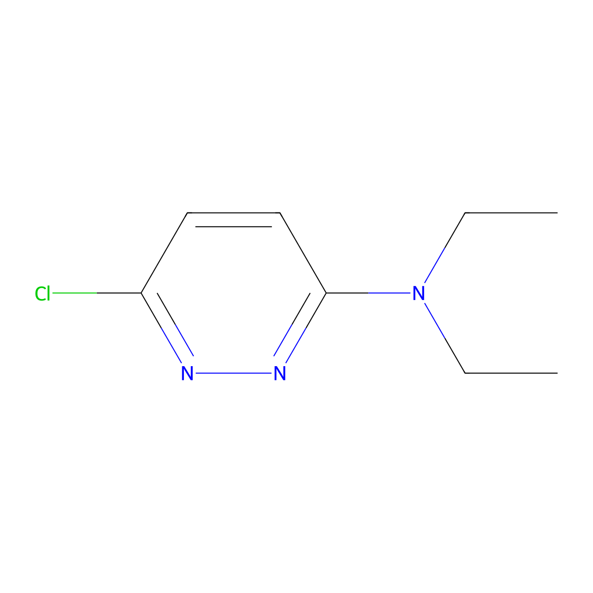 6-chloro-N,N-diethylpyridazin-3-amine molecular structure, CAS 55825-40-6