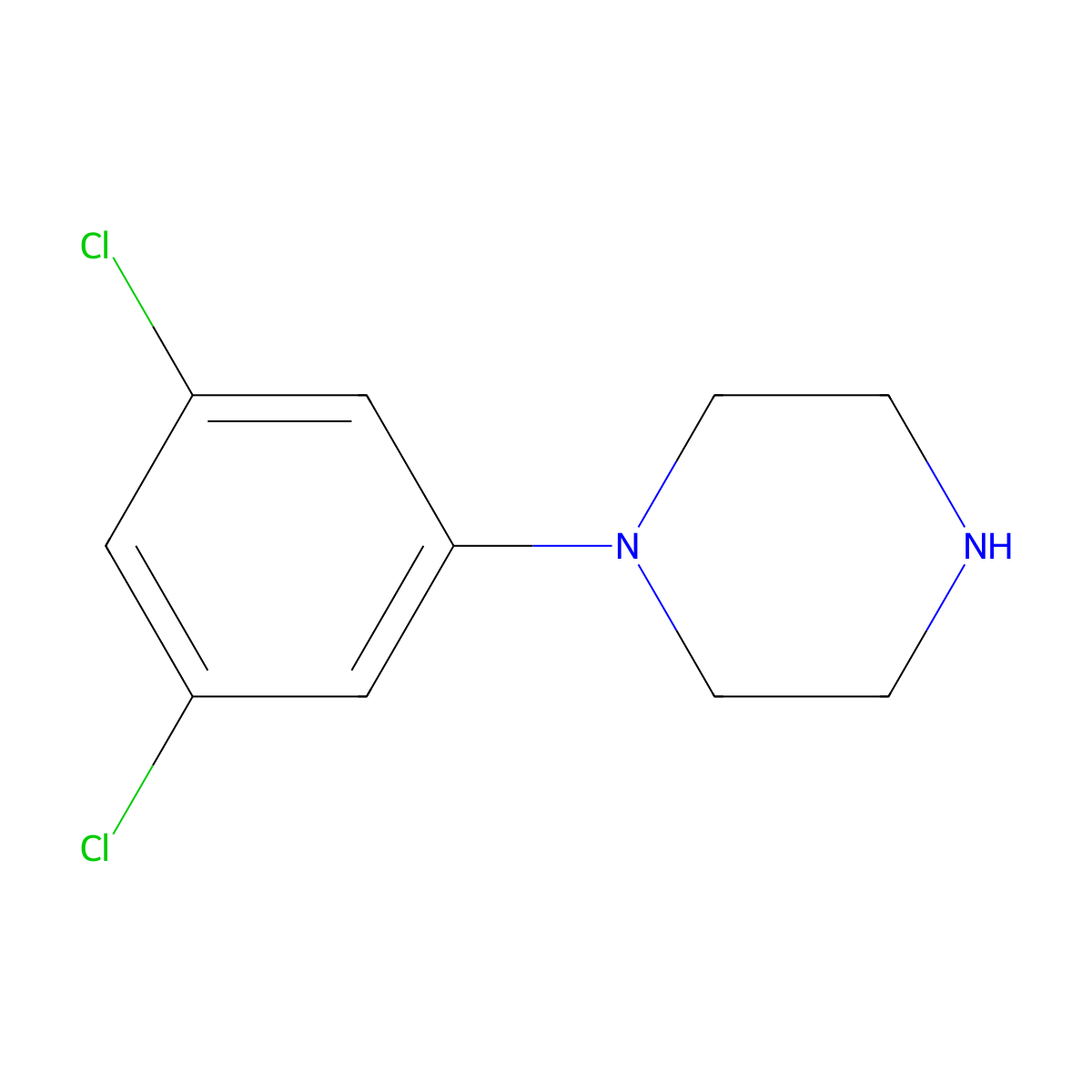 1-(3,5-Dichlorophenyl)piperazine molecular structure, CAS 55827-50-4