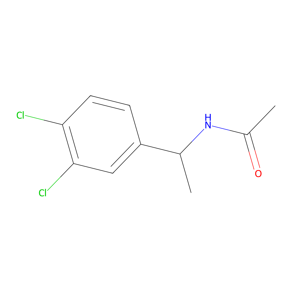 N-[1-(3,4-dichlorophenyl)ethyl]acetamide molecular structure, CAS 5583-49-3