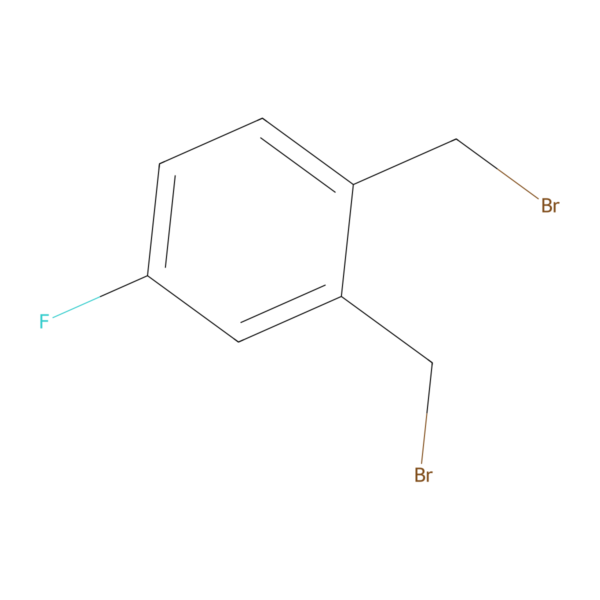1,2-Bis(bromomethyl)-4-fluorobenzene molecular structure, CAS 55831-04-4