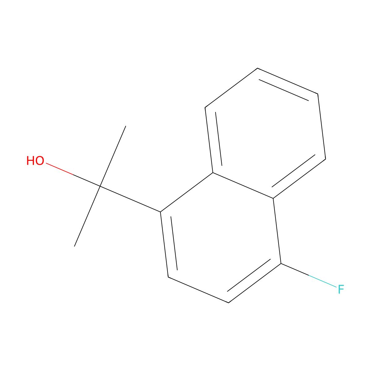 2-(4-Fluoronaphthalen-1-yl)propan-2-ol molecular structure, CAS 55831-06-6