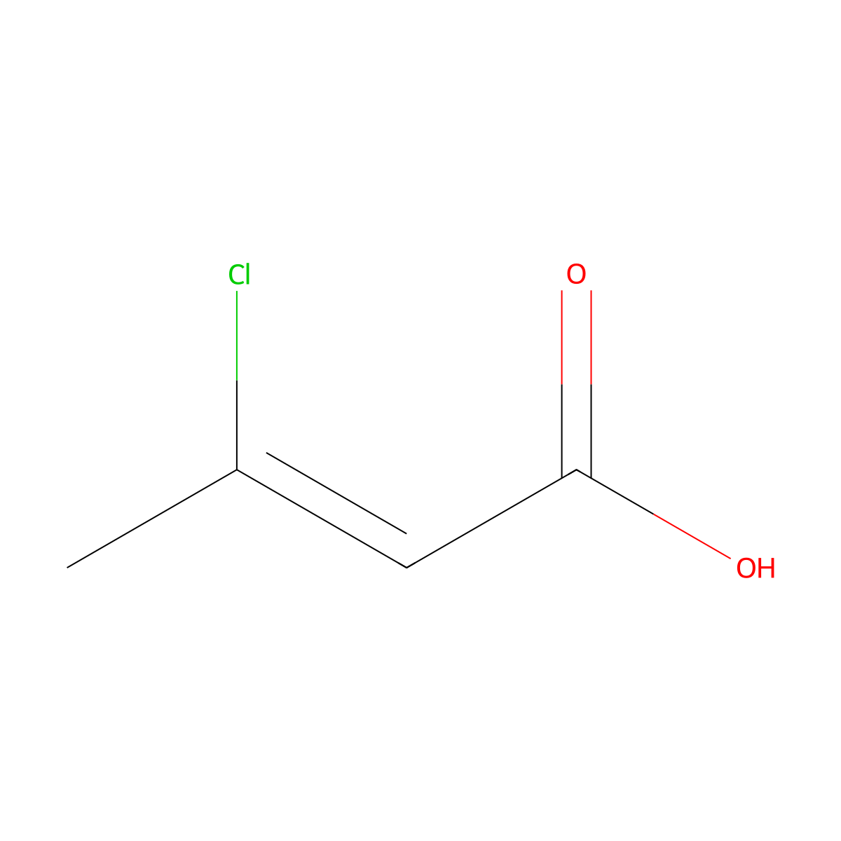 3-Chlorobut-2-enoic acid molecular structure, CAS 55831-56-6