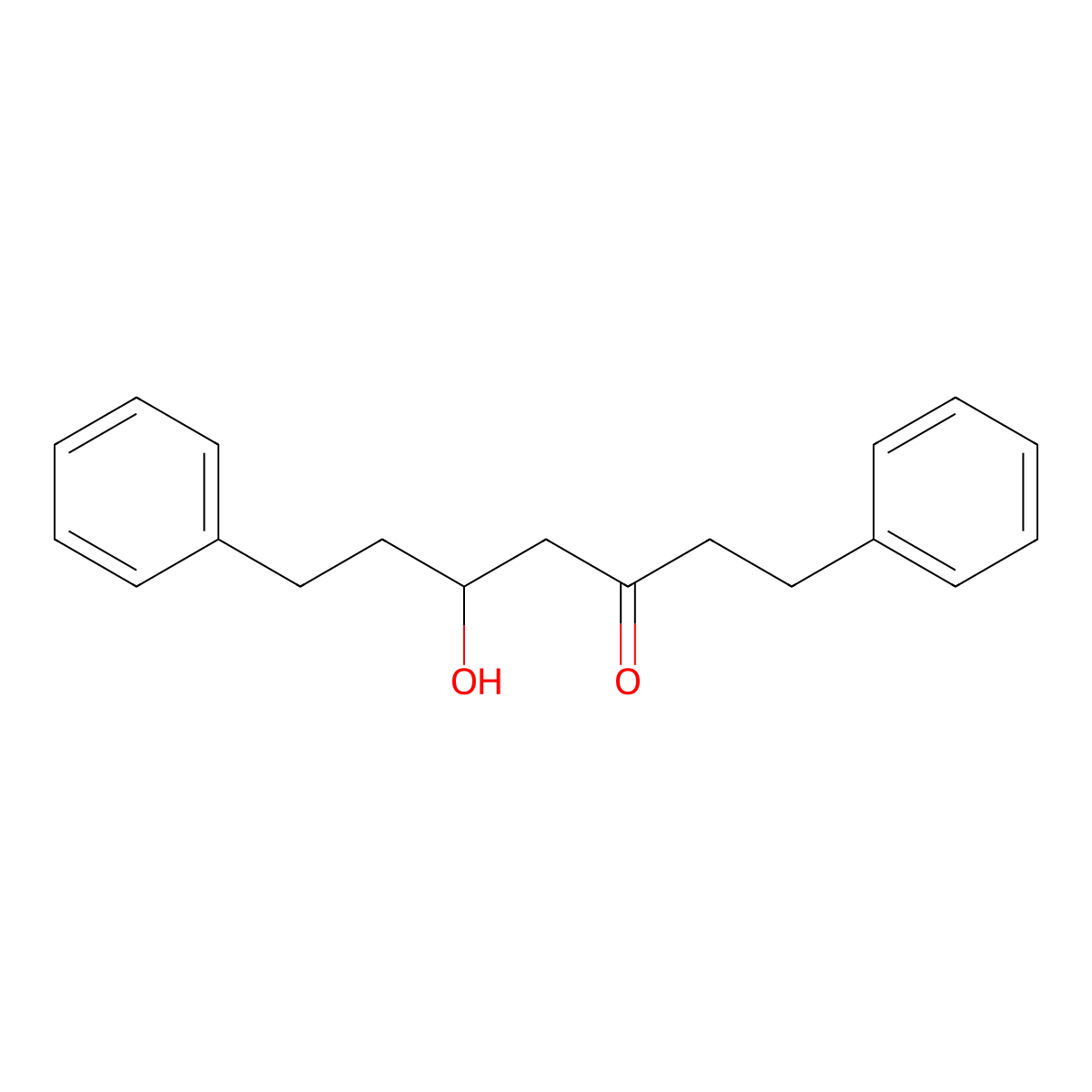5-Hydroxy-1,7-Diphenylheptan-3-One molecular structure, CAS 55836-43-6