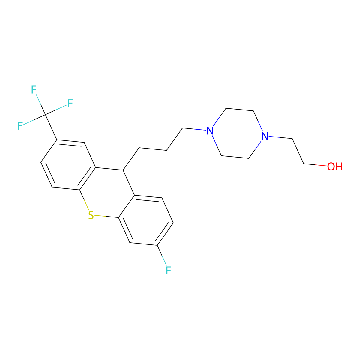 Teflutixol molecular structure, CAS 55837-23-5