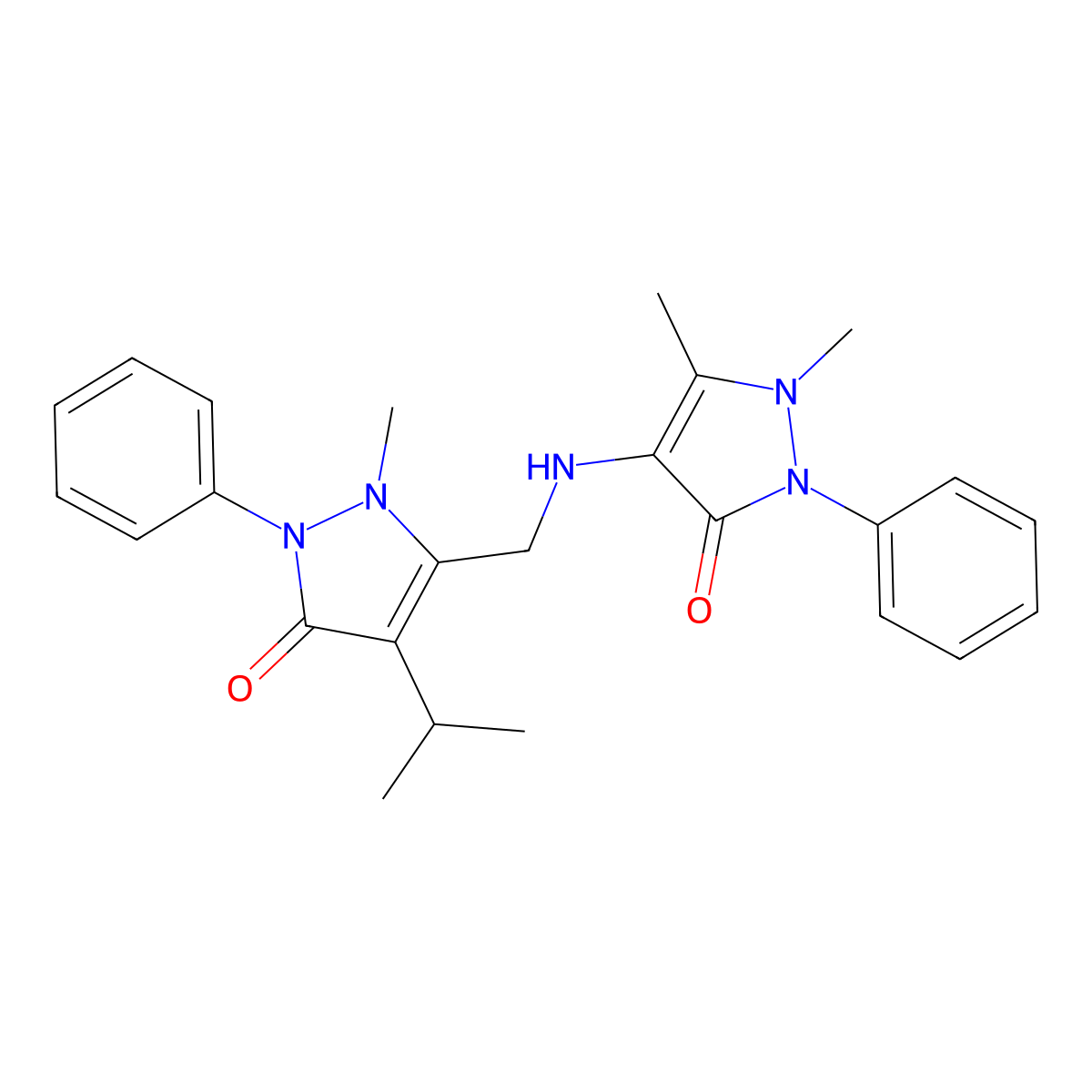Bisfenazone molecular structure, CAS 55837-24-6